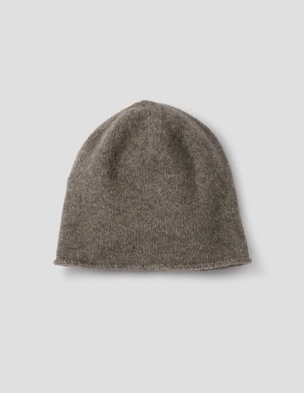 LIGHTWEIGHT BEANIE | YAK WOOL CASHMERE BLEND | NATURAL TWIST sold by Margaret Howell