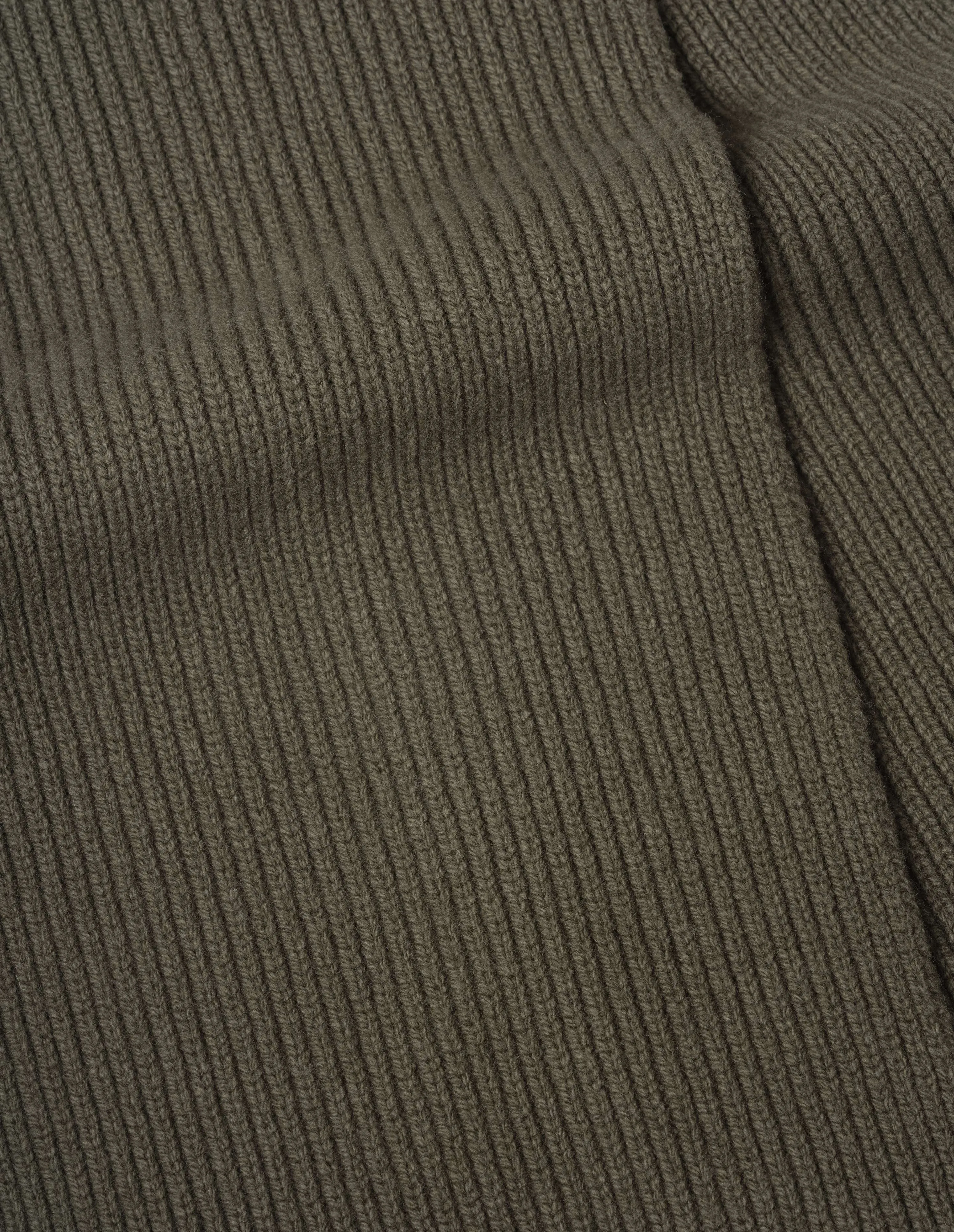 SIMPLE RIB SCARF | SOFT SPUN WOOL | OLIVE sold by Margaret Howell product image thumbnail 2