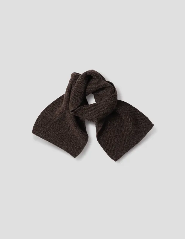 SMALL SCARF | YAK WOOL CASHMERE BLEND | COFFEE TWIST sold by Margaret Howell