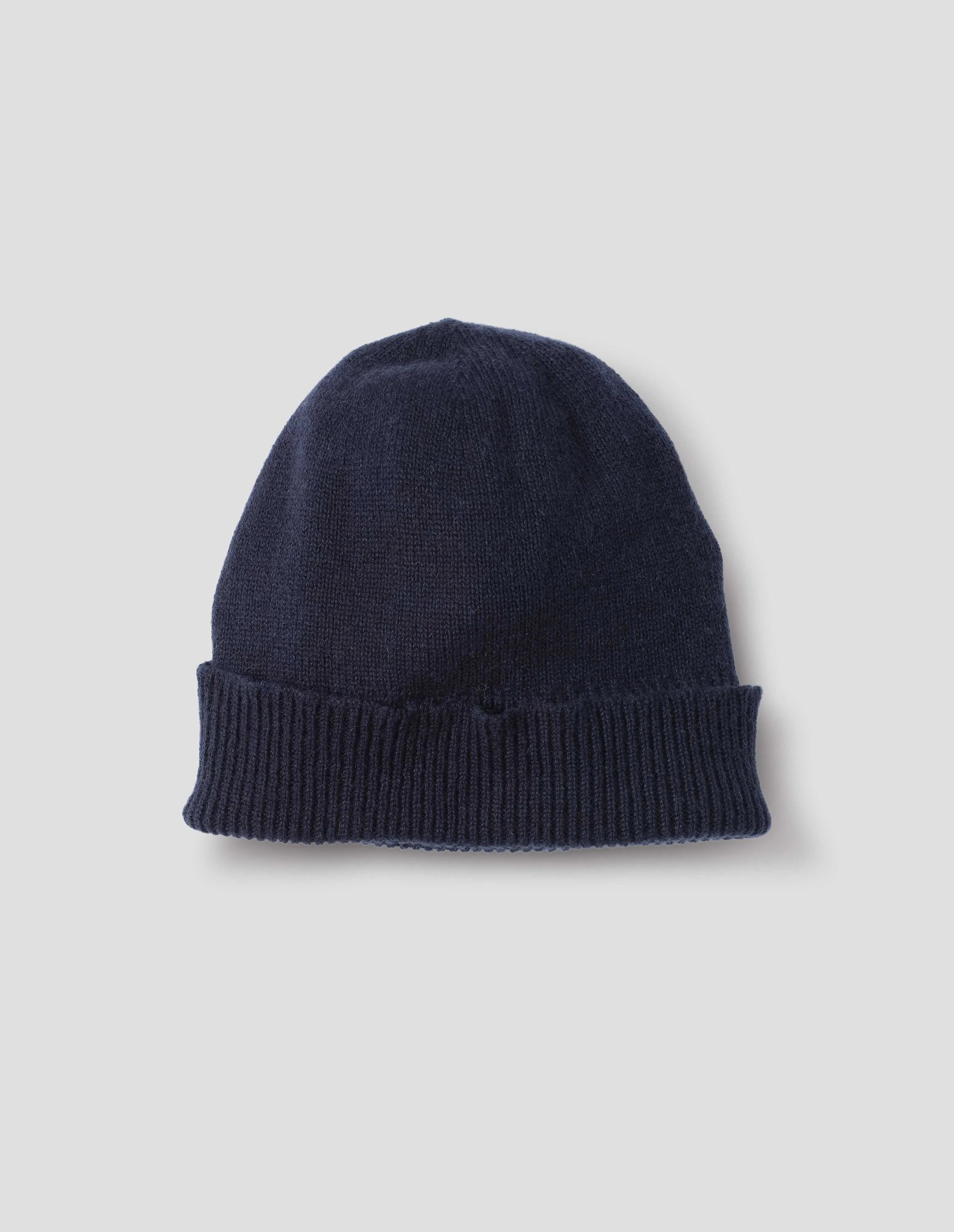 FINE GAUGE BEANIE | RECYCLED CASHMERE | NAVY sold by Margaret Howell