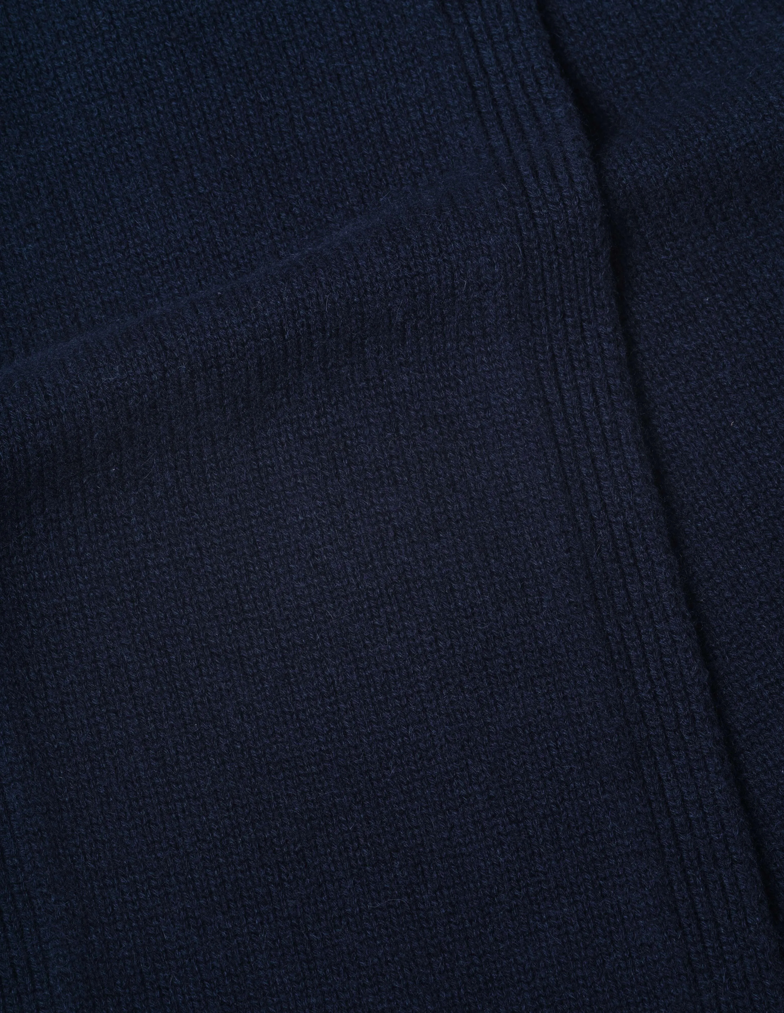 PLAIN CAST OFF EDGE SCARF | RECYCLED CASHMERE | NAVY sold by Margaret Howell product image thumbnail 2