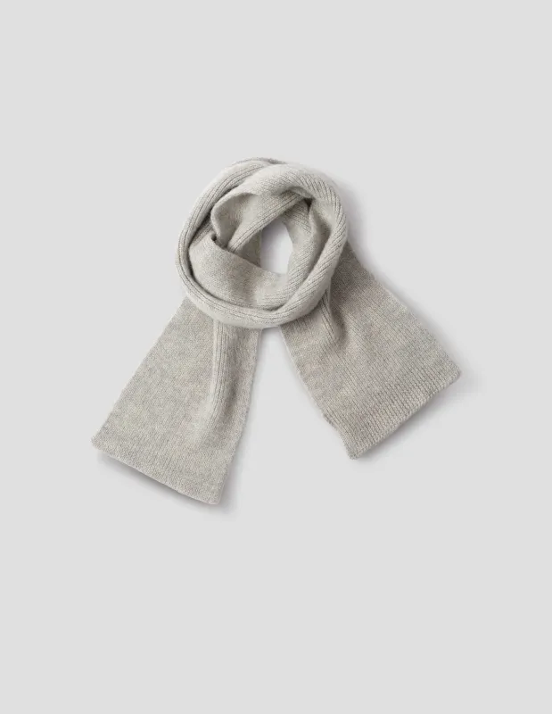 MHL. BRUSHED SCARF | SOFT SHETLAND WOOL | LIGHT GREY sold by Margaret Howell