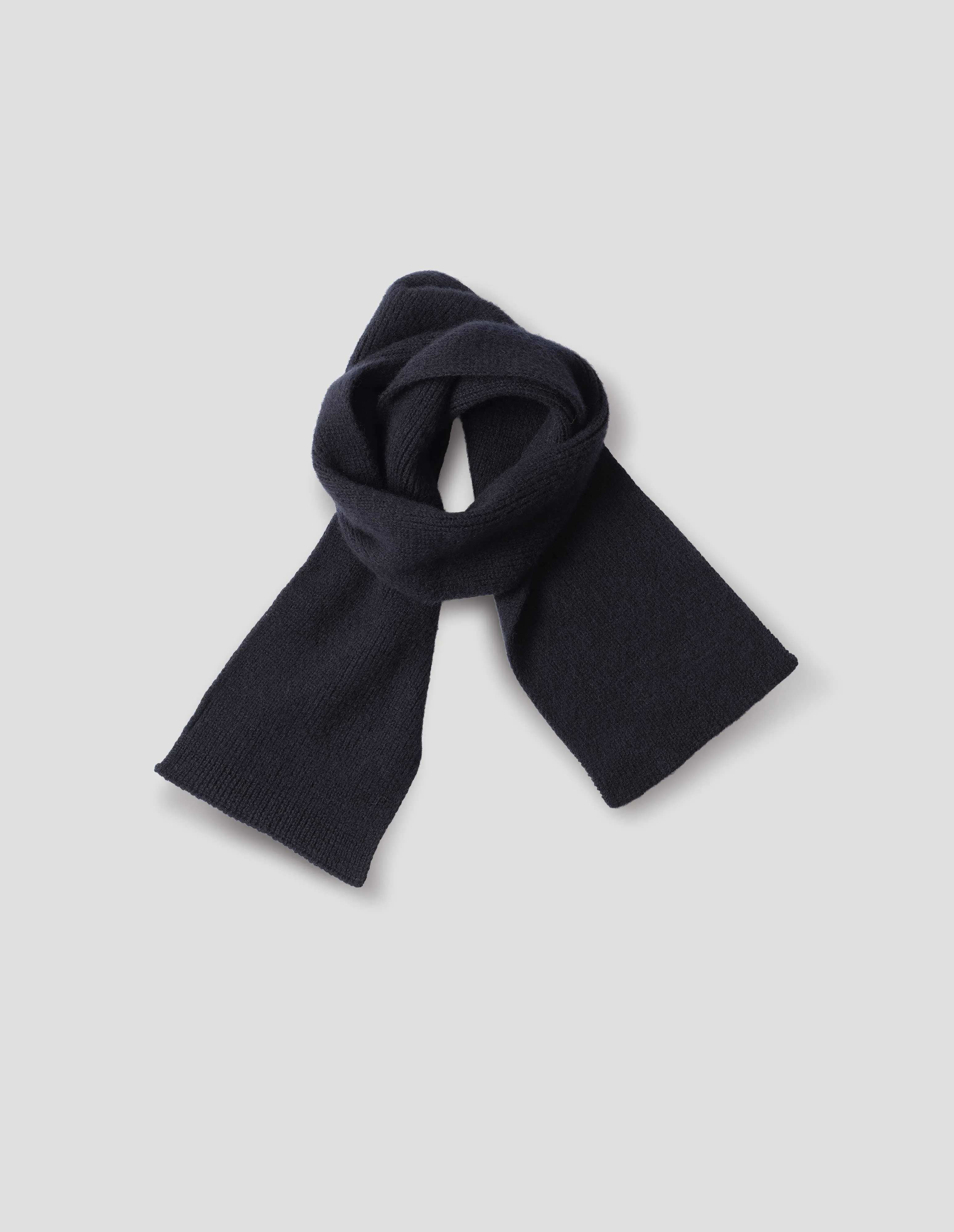 MHL. BRUSHED SCARF | SOFT SHETLAND WOOL | DARK NAVY sold by Margaret Howell