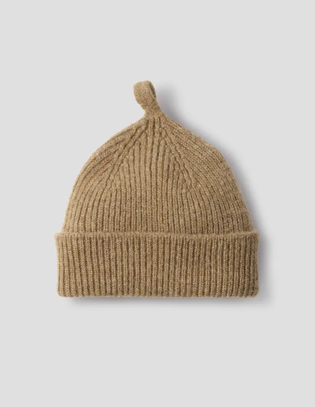 MHL. SIMPLE RIBBED BEANIE | BRITISH WOOL | OLIVE sold by Margaret Howell