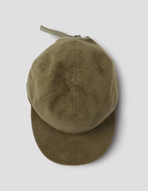 MHL. SOFT PEAK CAP | CORDUROY | KHAKI made by Margaret Howell