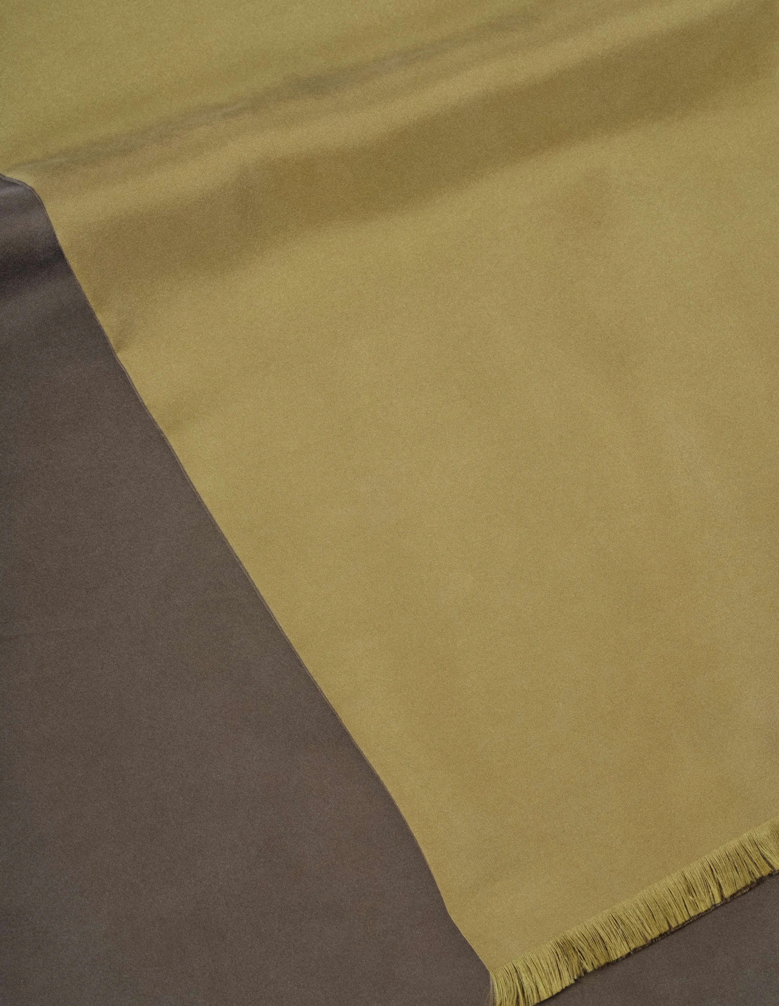 TWO COLOUR SCARF | SILK | OCHRE / KHAKI sold by Margaret Howell product image thumbnail 2