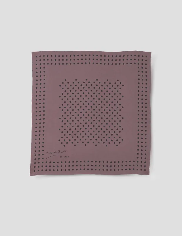 ANNIVERSARY POLKA DOT SCARF | SILK | GRAPE / BLACK sold by Margaret Howell