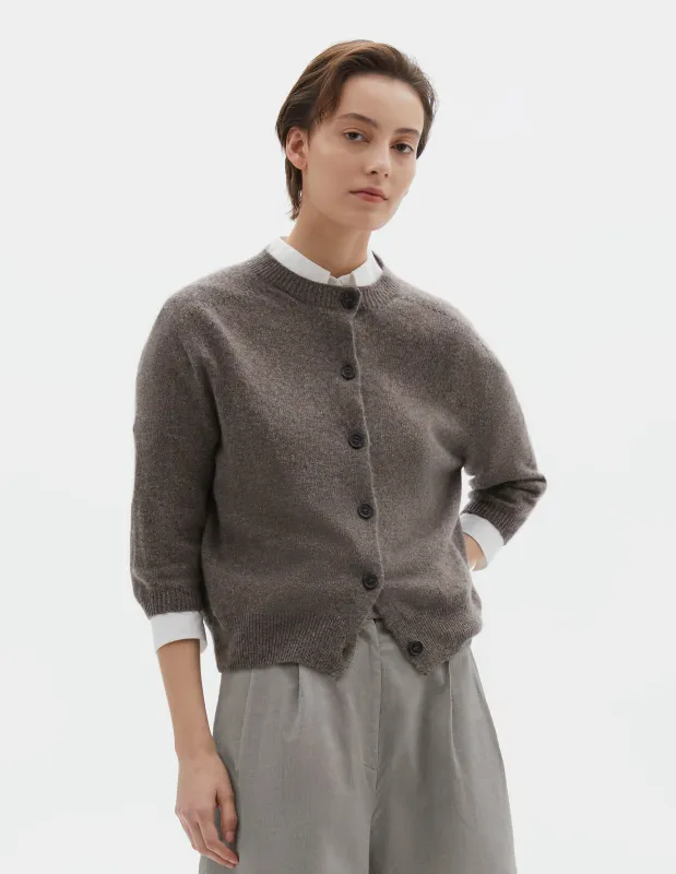 SHORT SLEEVE CARDIGAN | CASHMERE COTTON | ELK sold by Margaret Howell