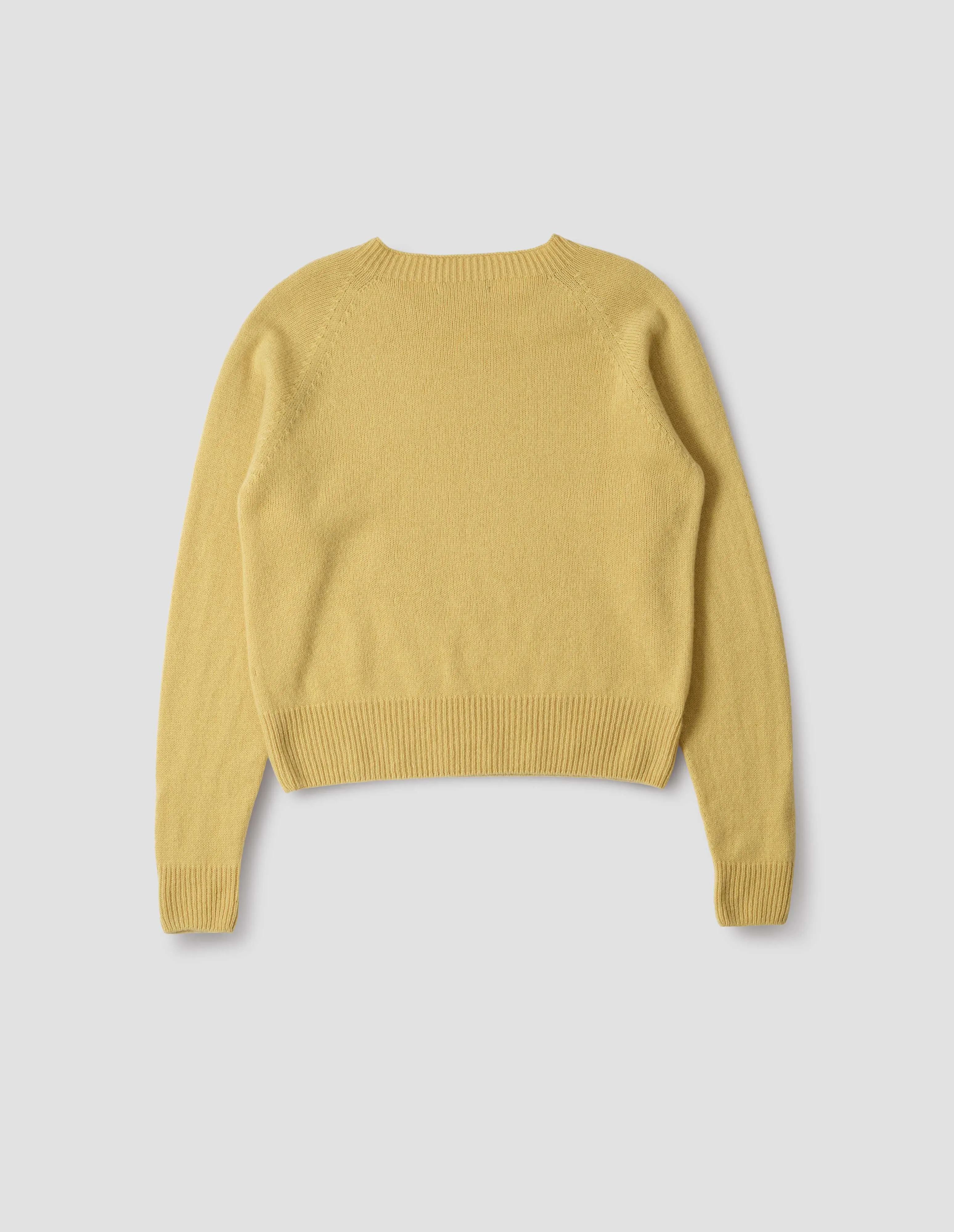 SHORT CLASSIC CREW NECK | MERINO CASHMERE | CHAMOMILE sold by Margaret Howell product image thumbnail 5