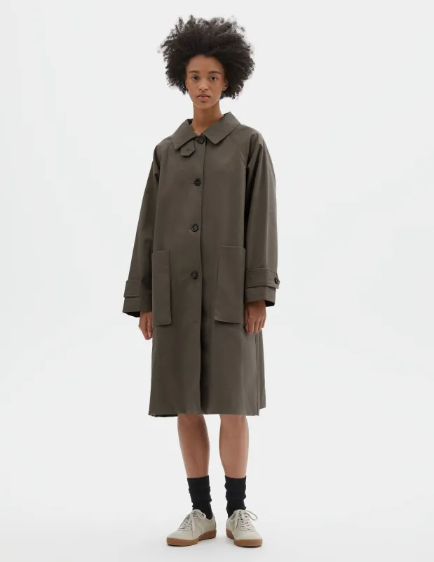 MHL. RAILWAY MAC | DRY COTTON CANVAS | ELEPHANT sold by Margaret Howell