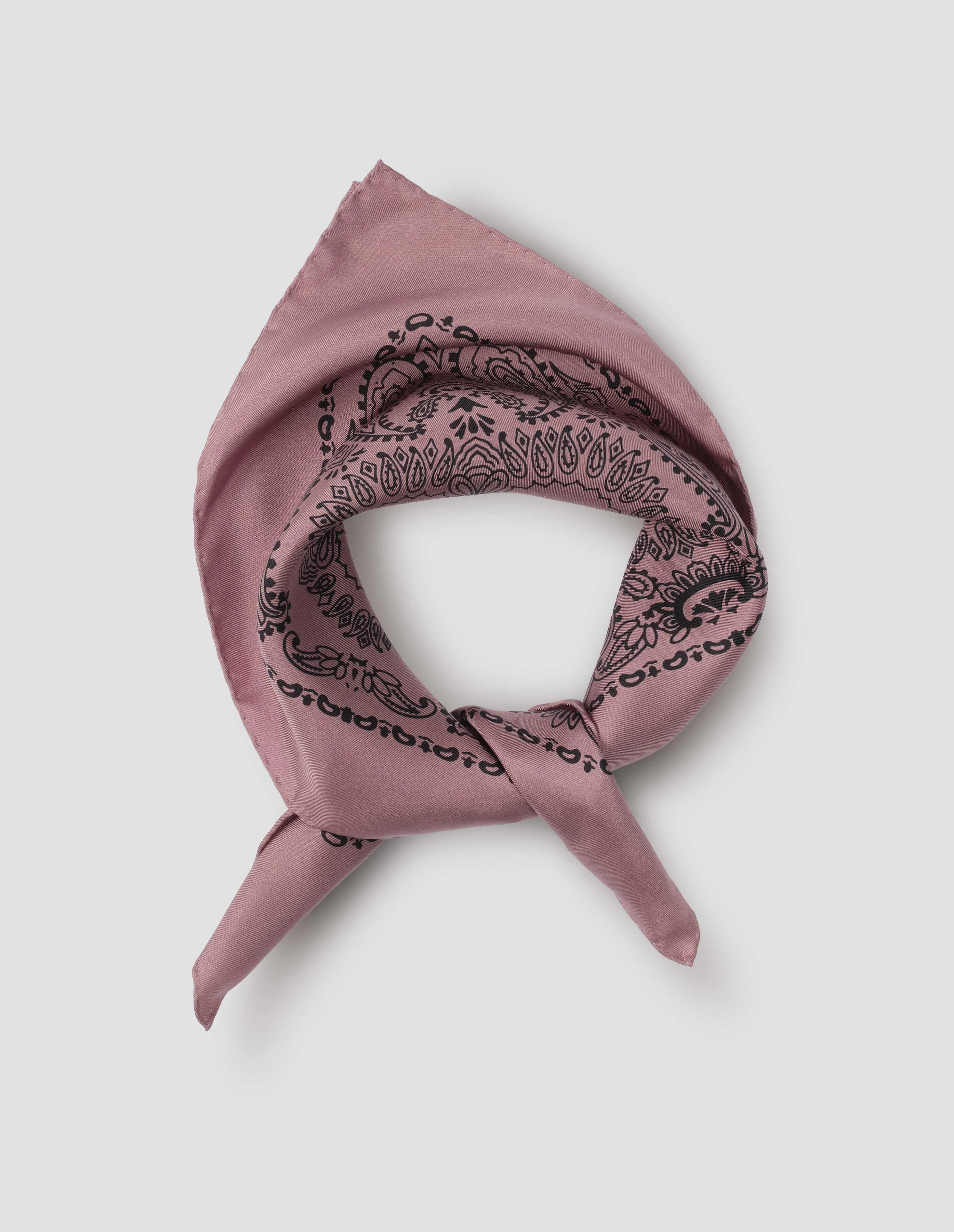 PAISLEY BANDANA | SILK TWILL | MINERAL PINK / BLACK sold by Margaret Howell product image thumbnail 2