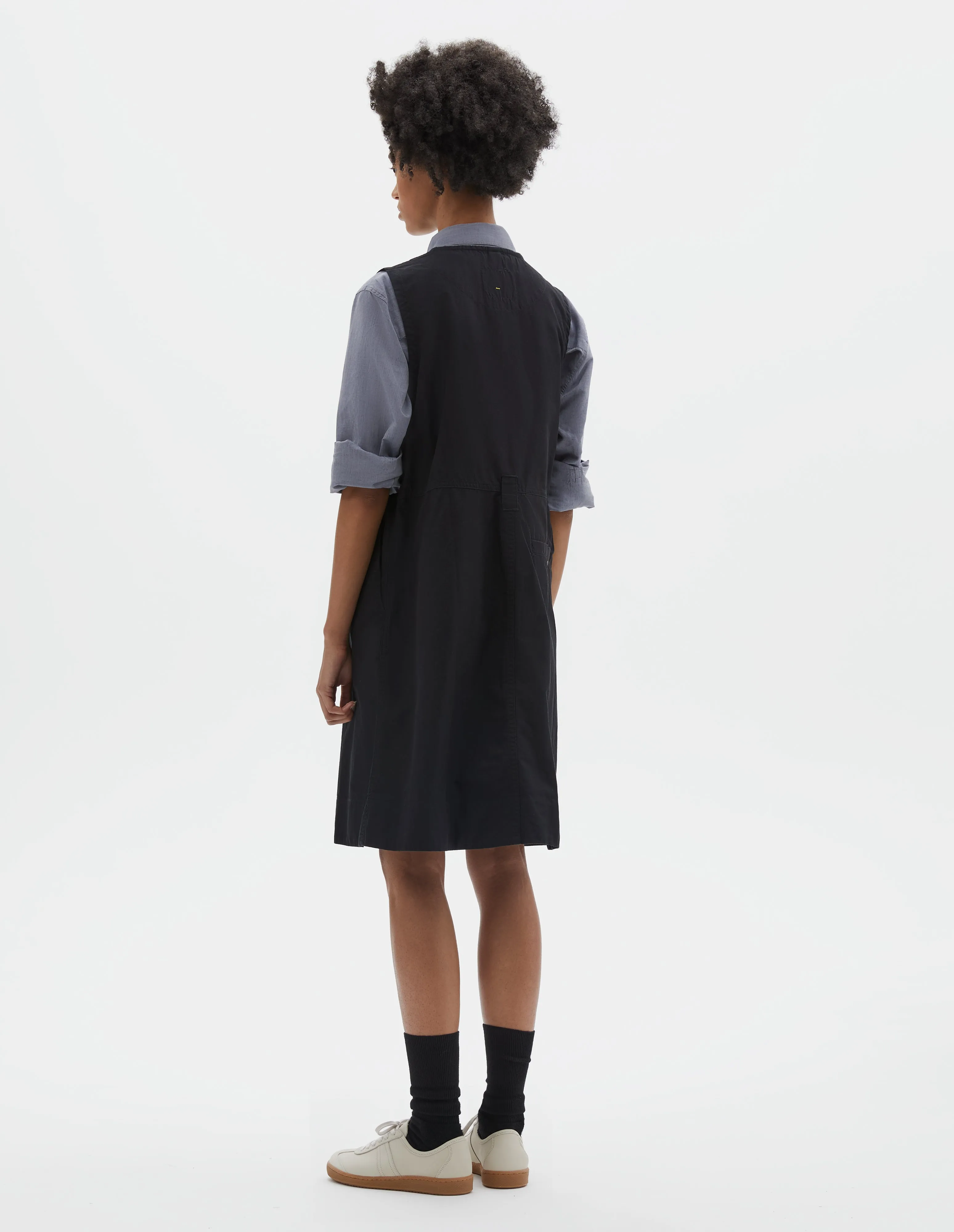 MHL. UNIFORM DRESS | DENIM PLAINWEAVE | BLACK sold by Margaret Howell product image thumbnail 2