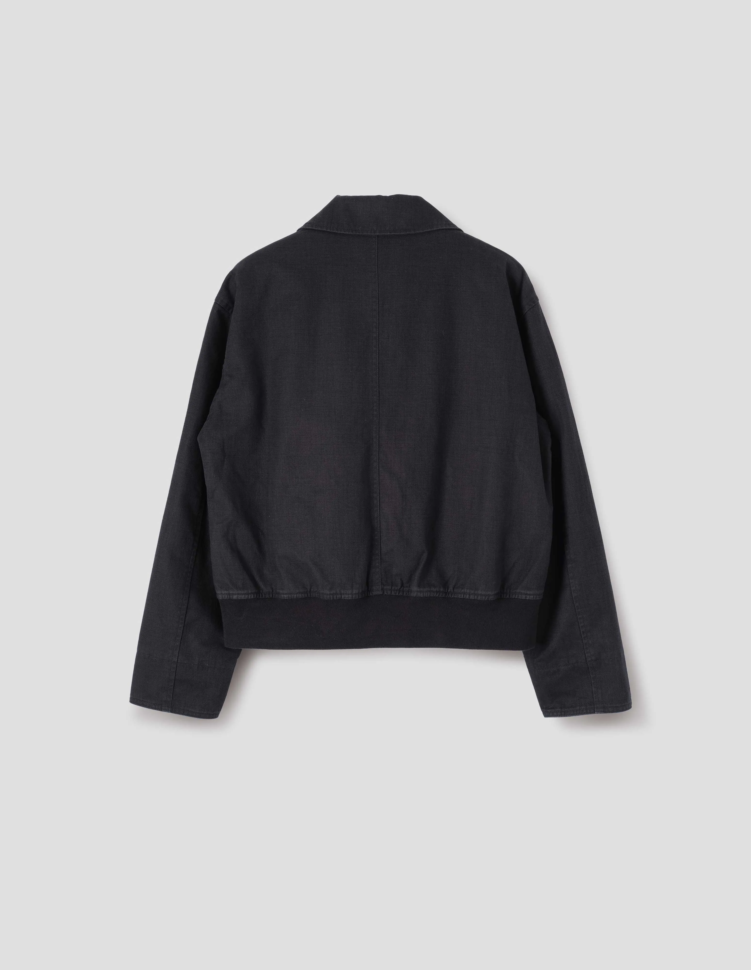MHL. ZIP UP BOMBER JACKET | INDIGO TWILL | INDIGO sold by Margaret Howell product image thumbnail 5