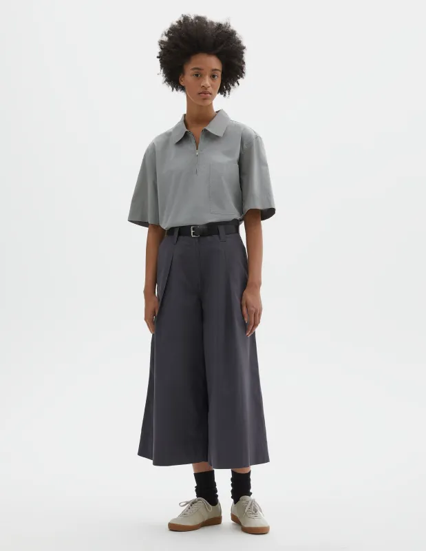 MHL. WIDE LEG CULOTTES | LIGHT COTTON PLAINWEAVE | LEAD sold by Margaret Howell
