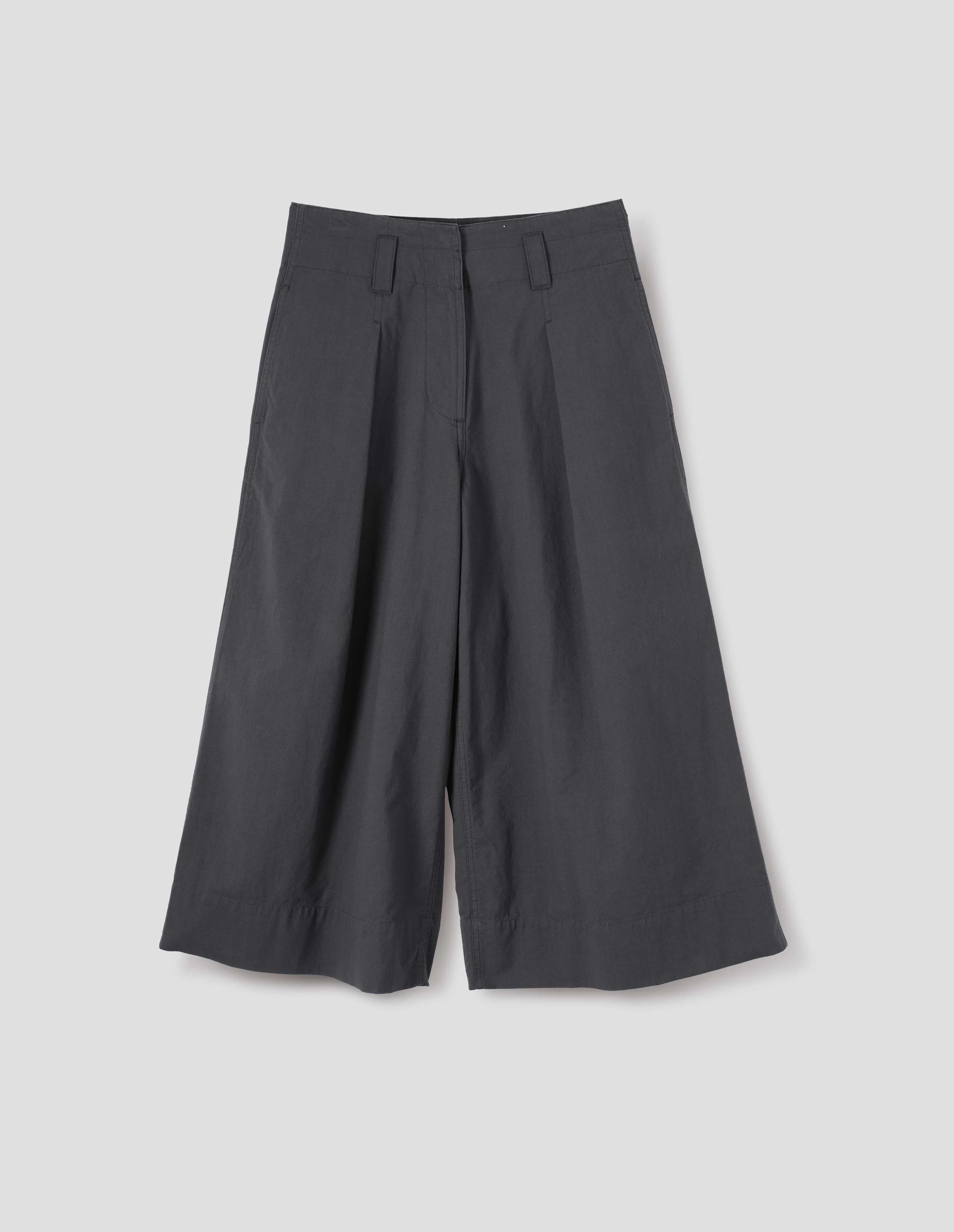 MHL. WIDE LEG CULOTTES | LIGHT COTTON PLAINWEAVE | LEAD sold by Margaret Howell product image thumbnail 3