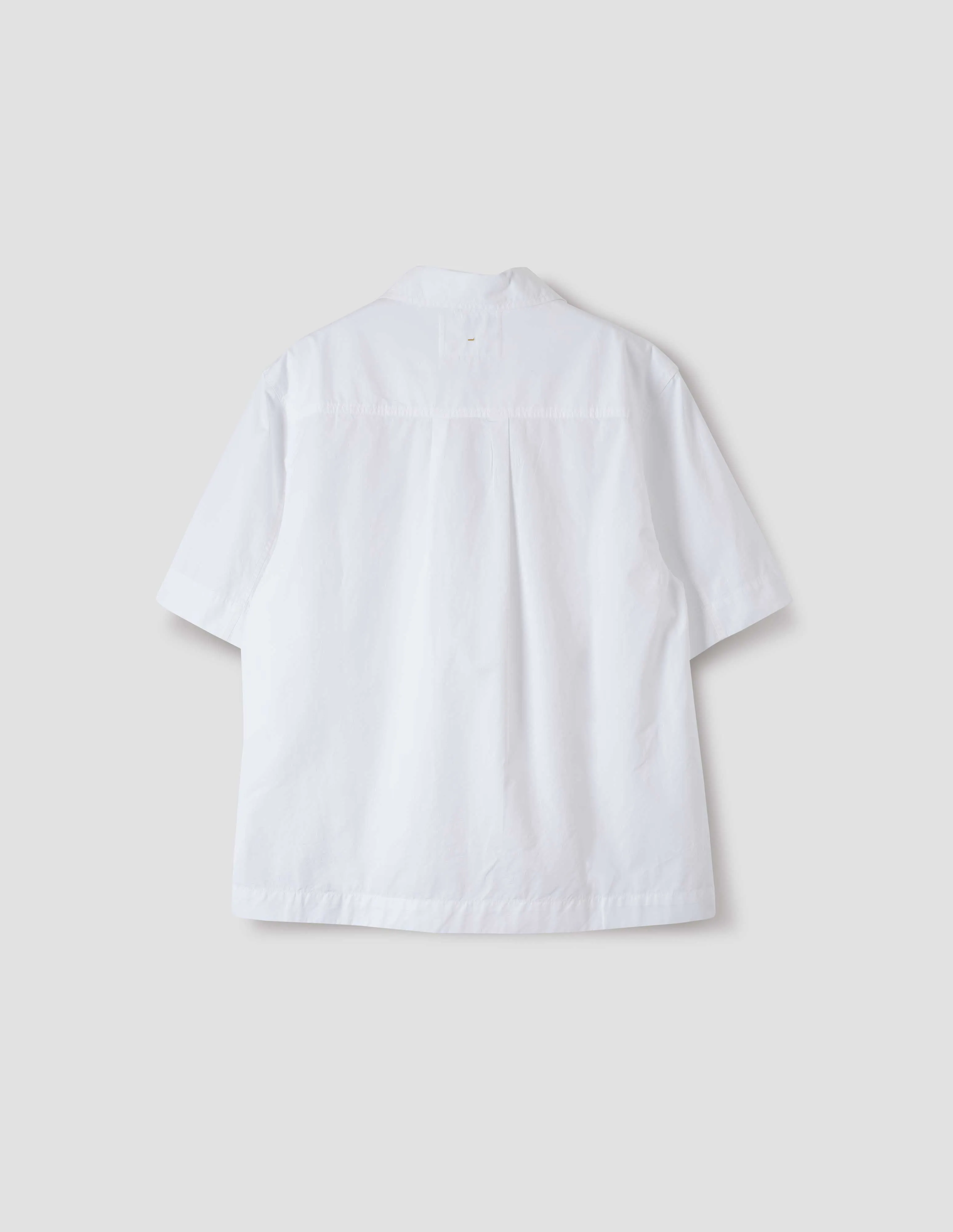 MHL. HALF ZIP SHIRT | COMPACT COTTON POPLIN | WHITE sold by Margaret Howell product image thumbnail 5