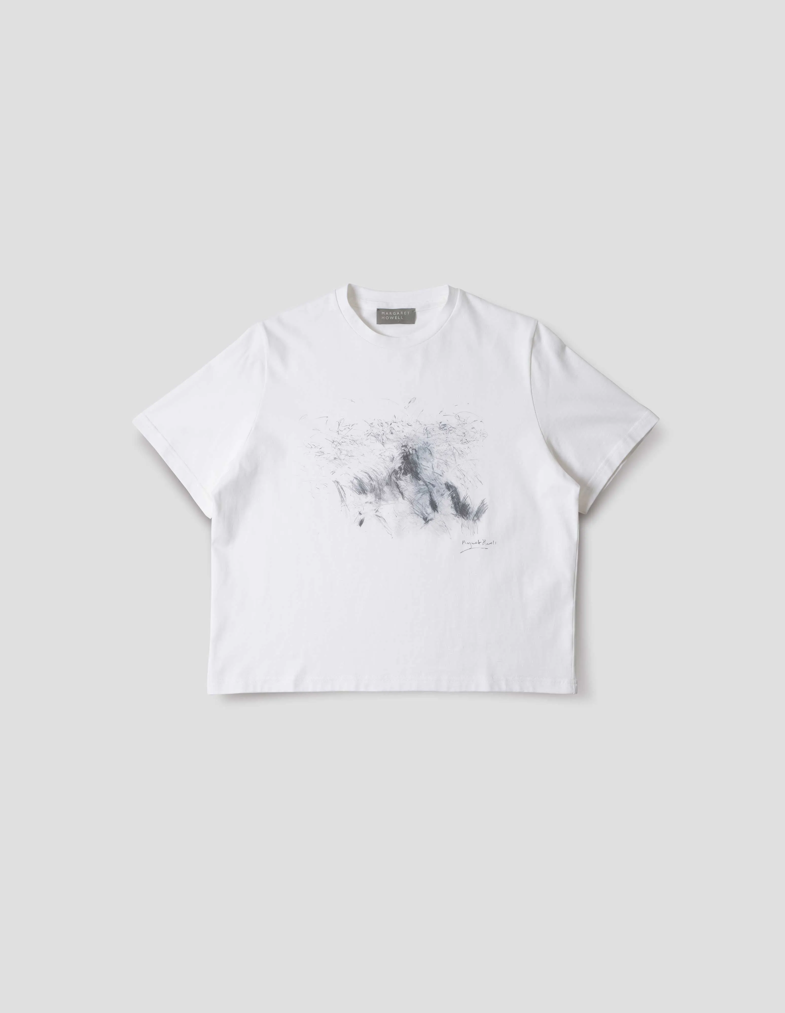GRASSES T SHIRT | COTTON JERSEY | WHITE sold by Margaret Howell product image thumbnail 4