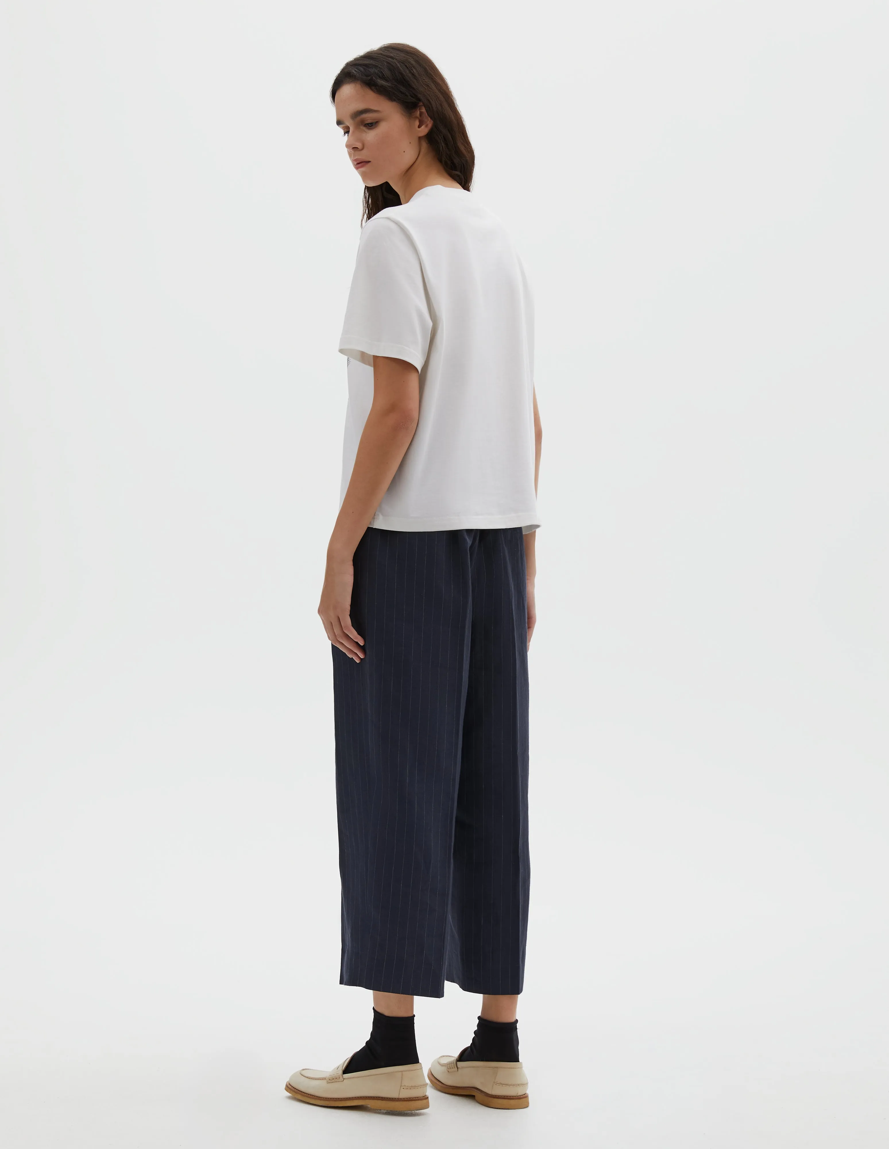 GRASSES T SHIRT | COTTON JERSEY | WHITE sold by Margaret Howell product image thumbnail 3