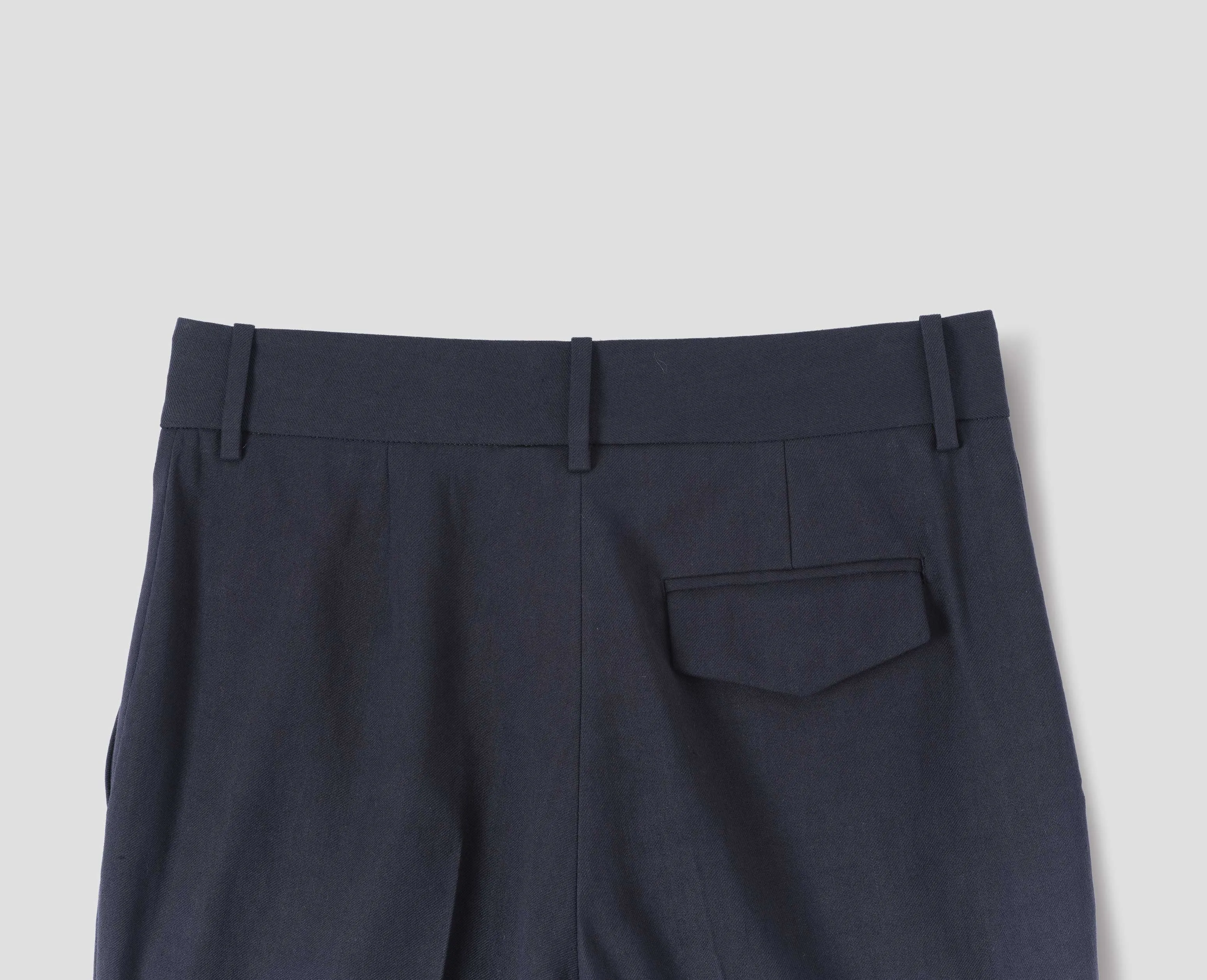 UNIFORM TROUSERS | COTTON LINEN TWILL | MIDNIGHT sold by Margaret Howell product image thumbnail 4