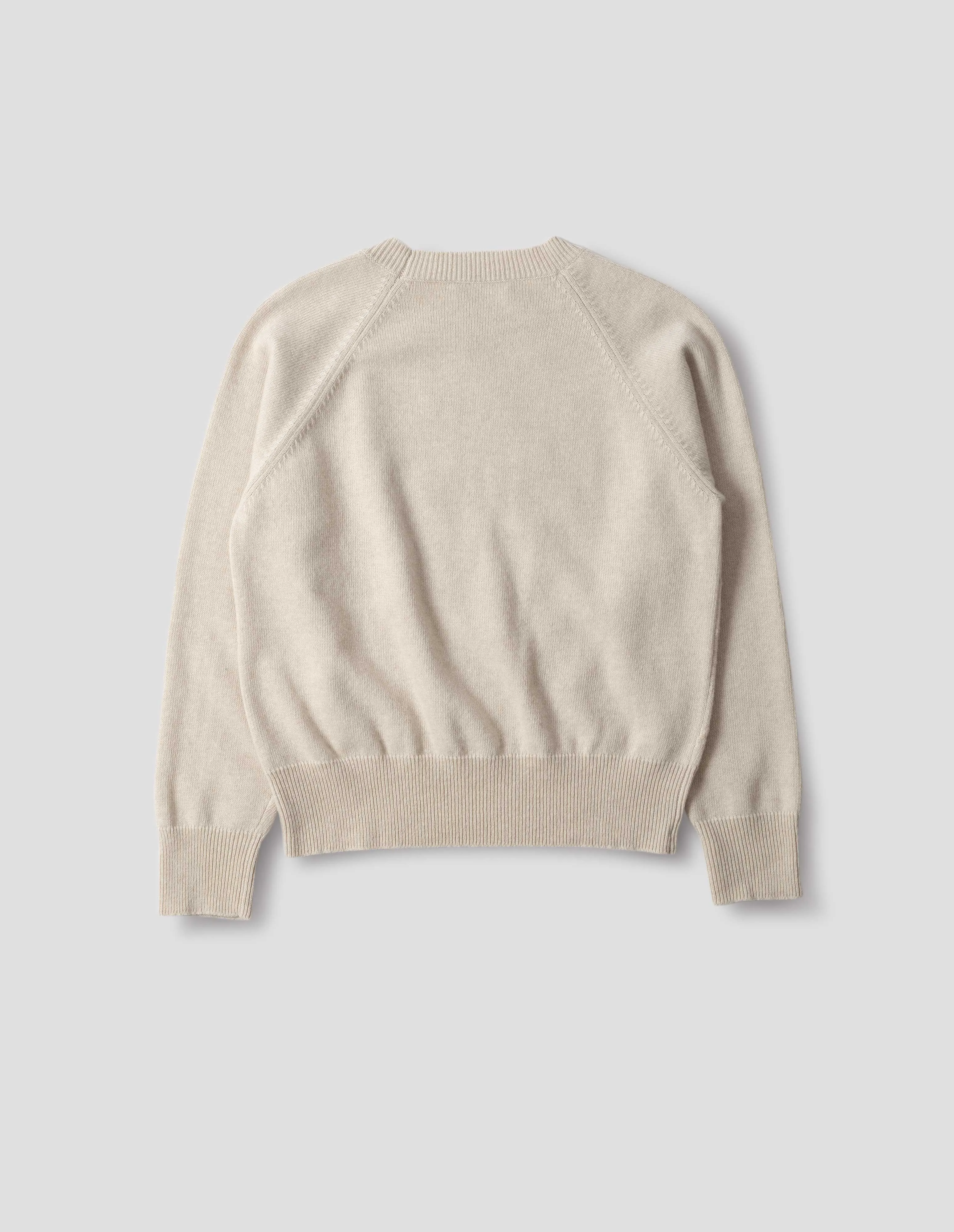 TEXTURED ARGYLE JUMPER | MERINO CASHMERE | NATURAL sold by Margaret Howell product image thumbnail 5