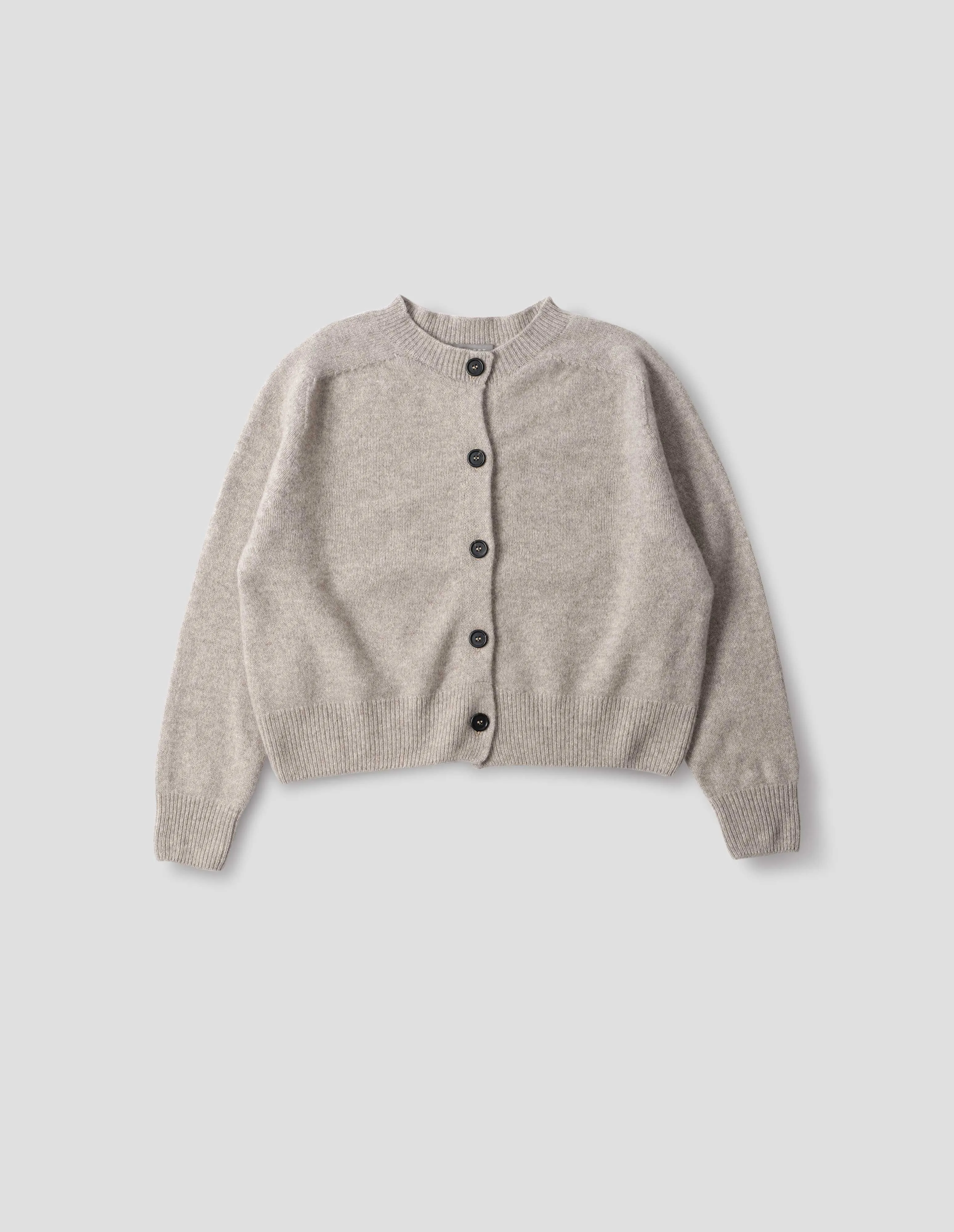 SMALL CREW NECK CARDIGAN | MERINO CASHMERE | NATURAL sold by Margaret Howell product image thumbnail 4