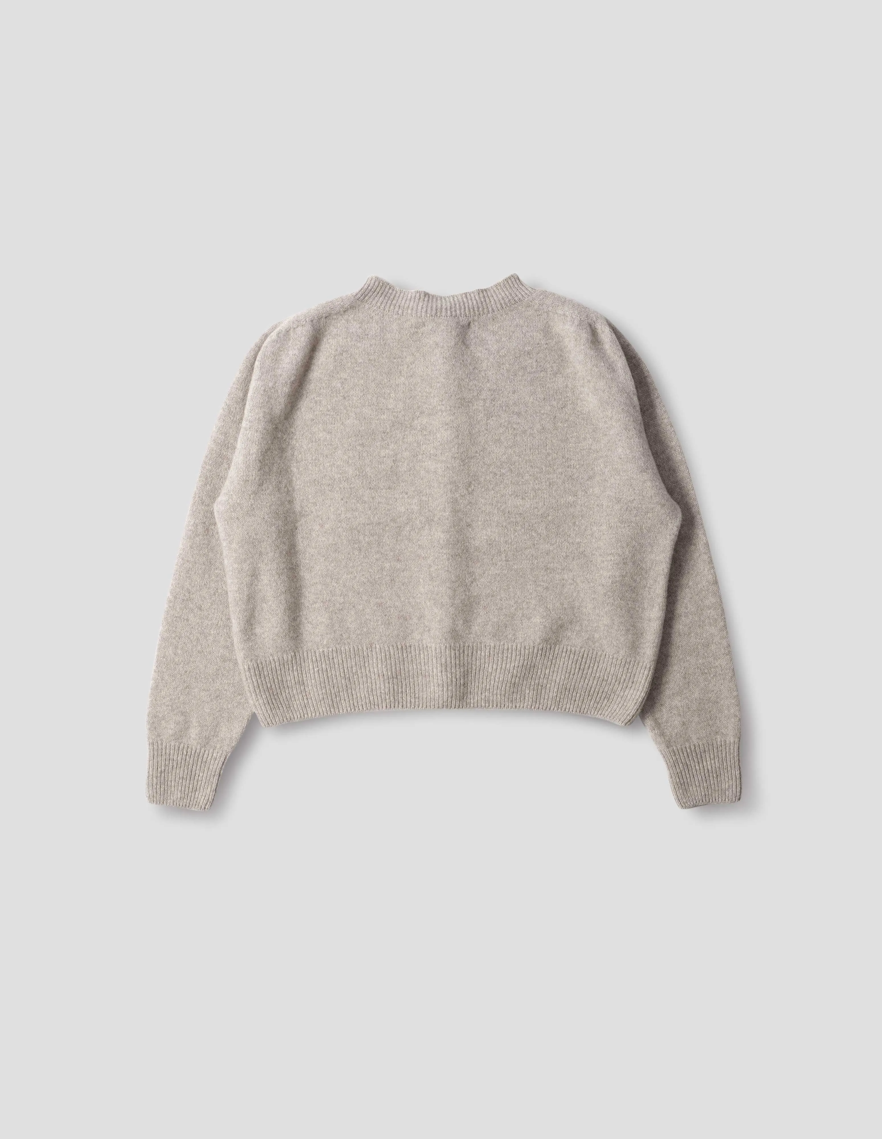 SMALL CREW NECK CARDIGAN | MERINO CASHMERE | NATURAL sold by Margaret Howell product image thumbnail 5
