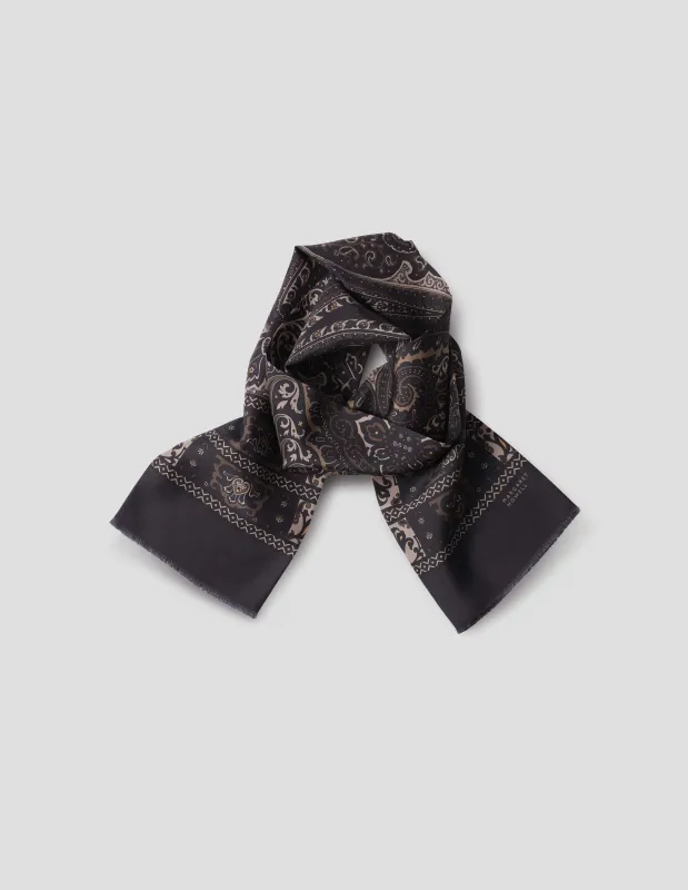 PAISLEY SCARF | SILK | INDIGO / TURMERIC made by Margaret Howell