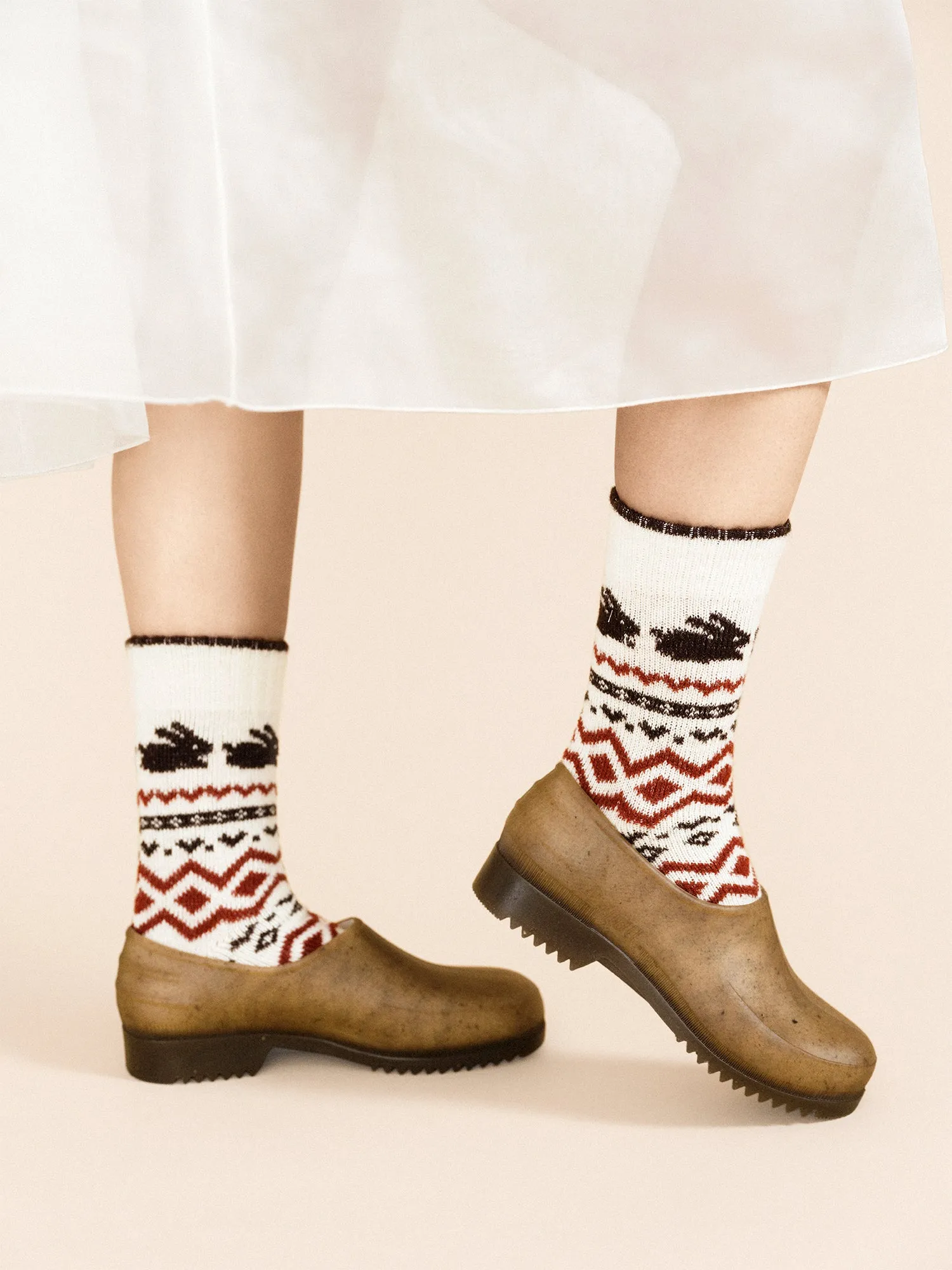 Minky Bunny Fairisle Crew sold by Hansel From Basel