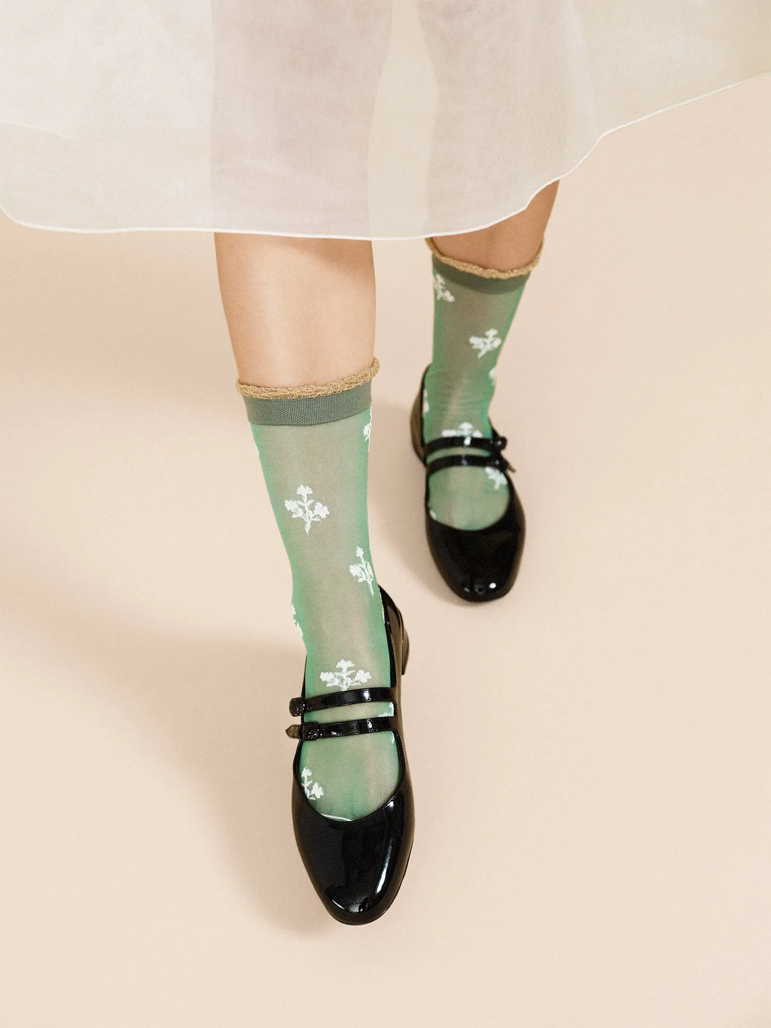 Floral Clover Sheer Crew sold by Hansel From Basel product image thumbnail 3