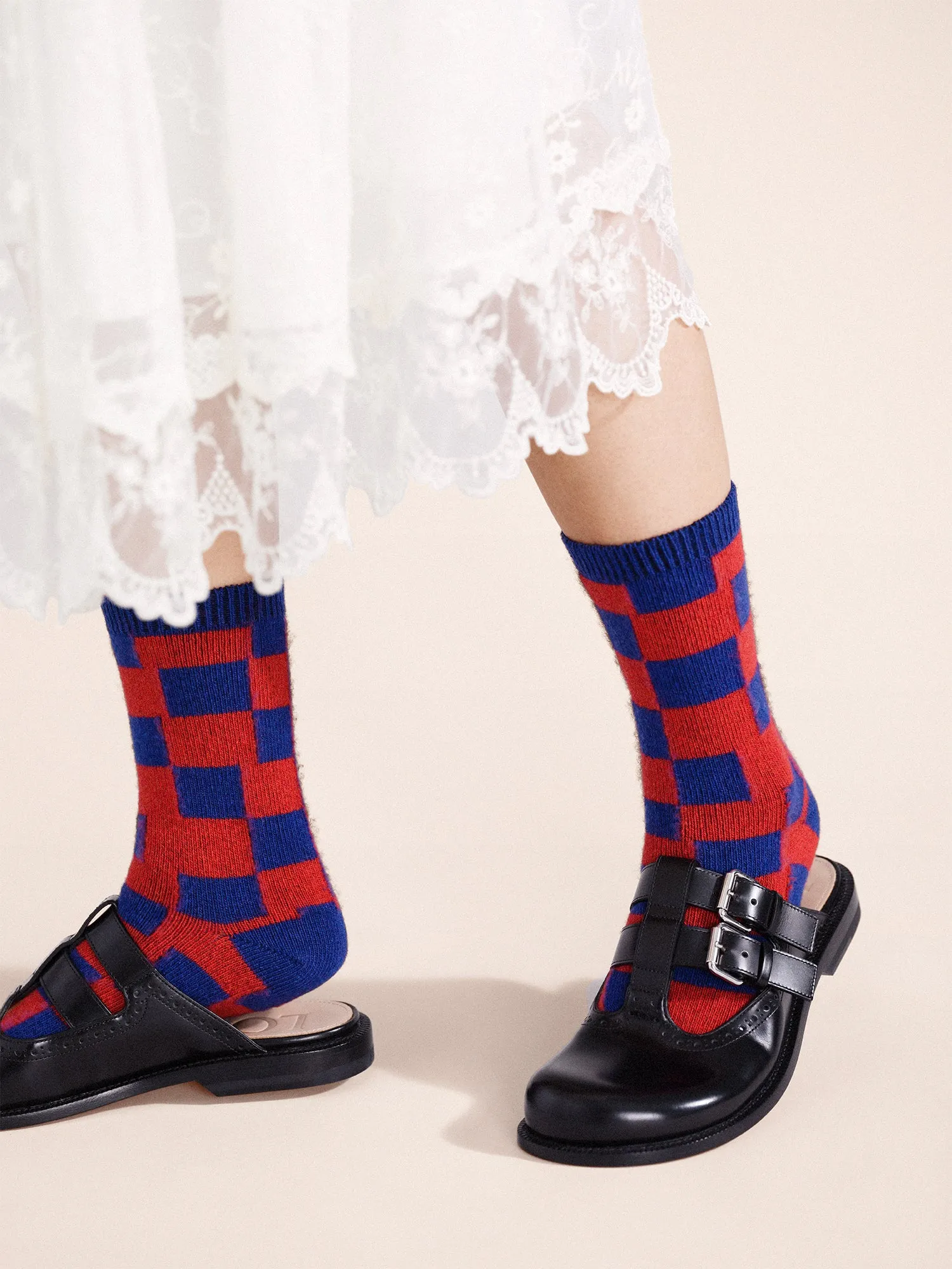 Dash Checkered Cashmere Crew sold by Hansel From Basel product image thumbnail 5