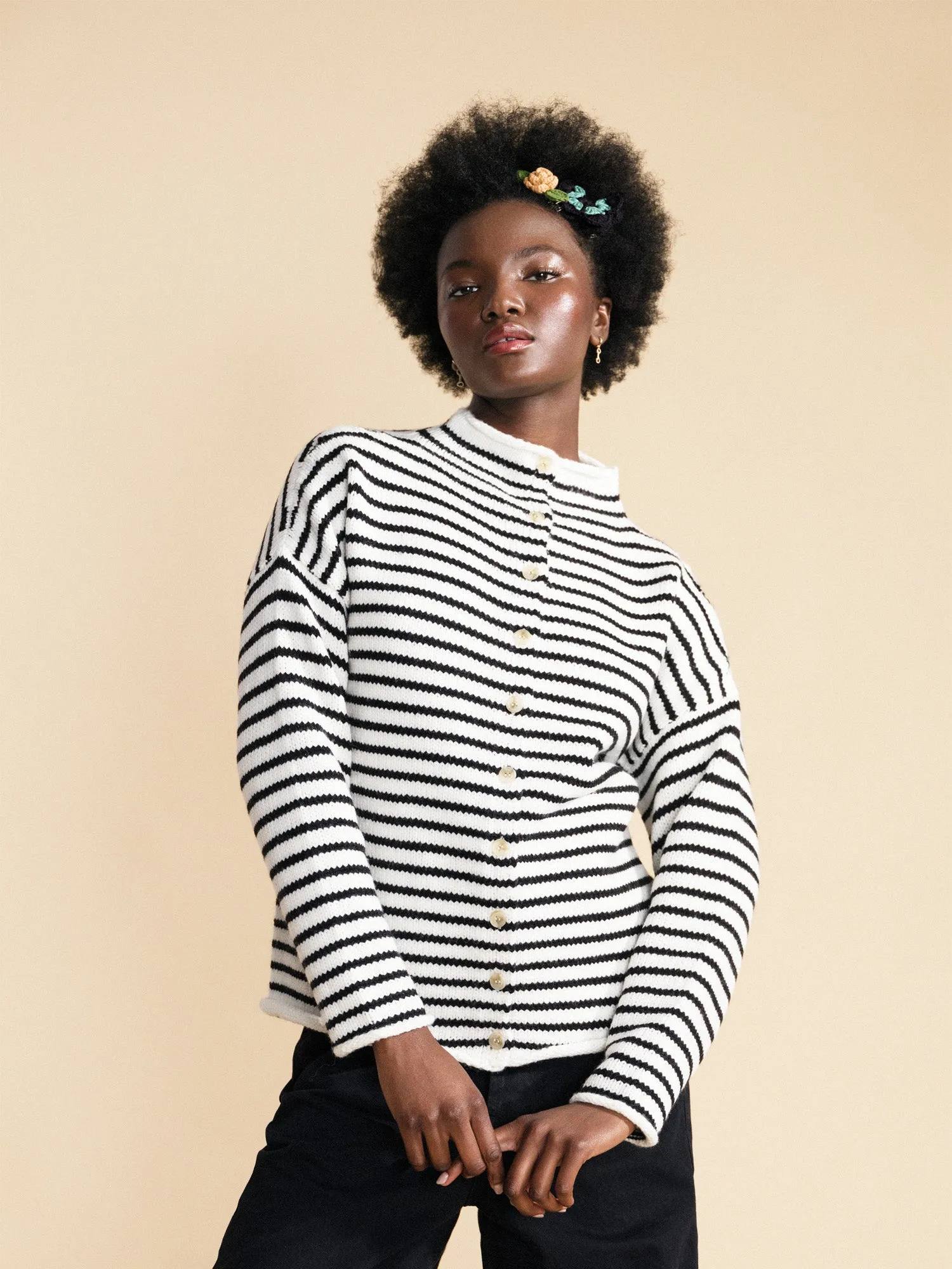 Masson Striped Cardigan sold by Hansel From Basel product image thumbnail 3