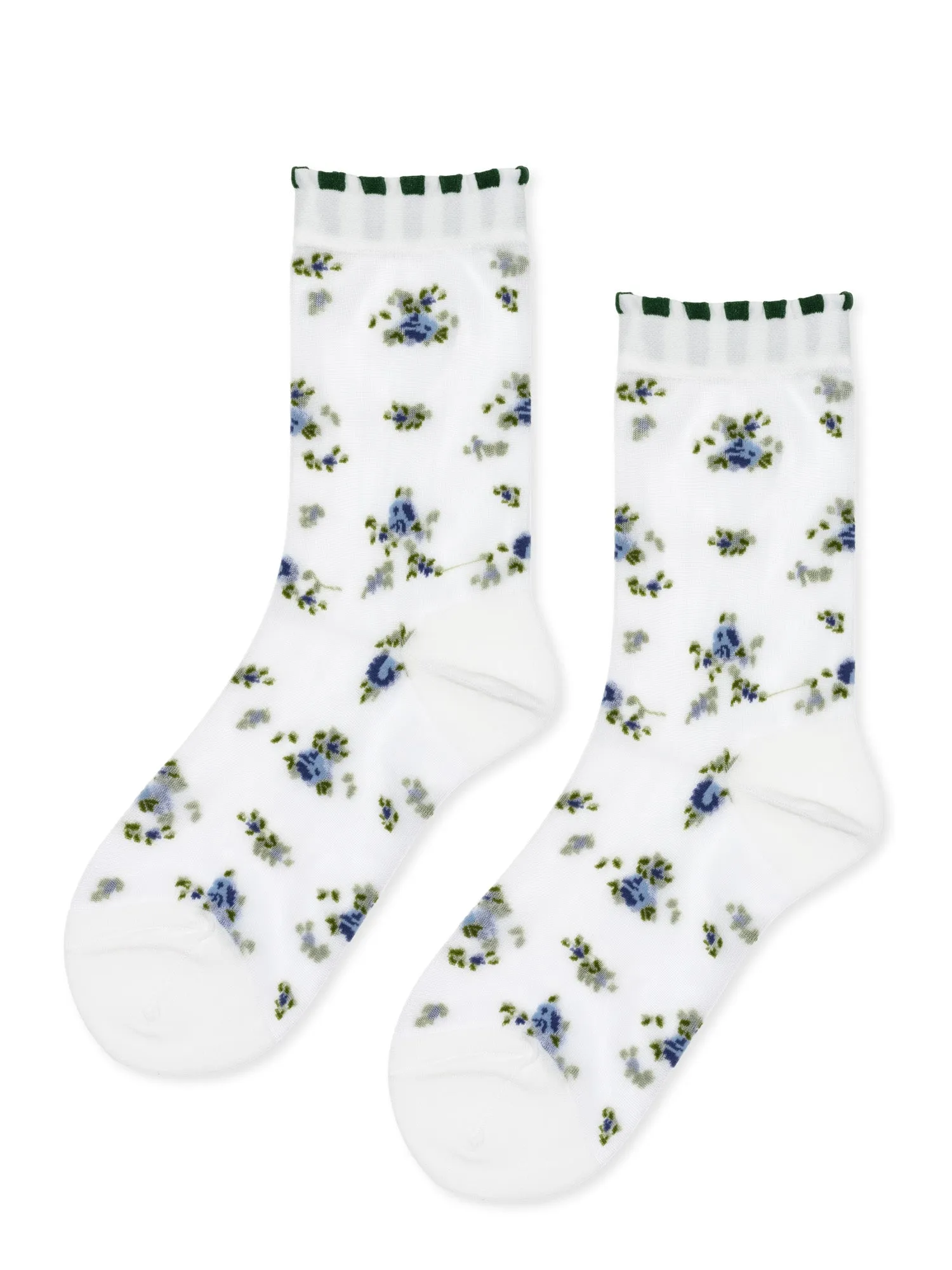 Ashley Floral Sheer Crew sold by Hansel From Basel