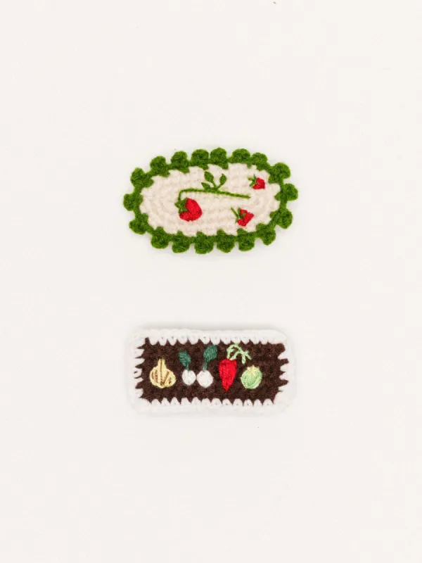 Strawberry Fields Crochet Hair Clips sold by Hansel From Basel