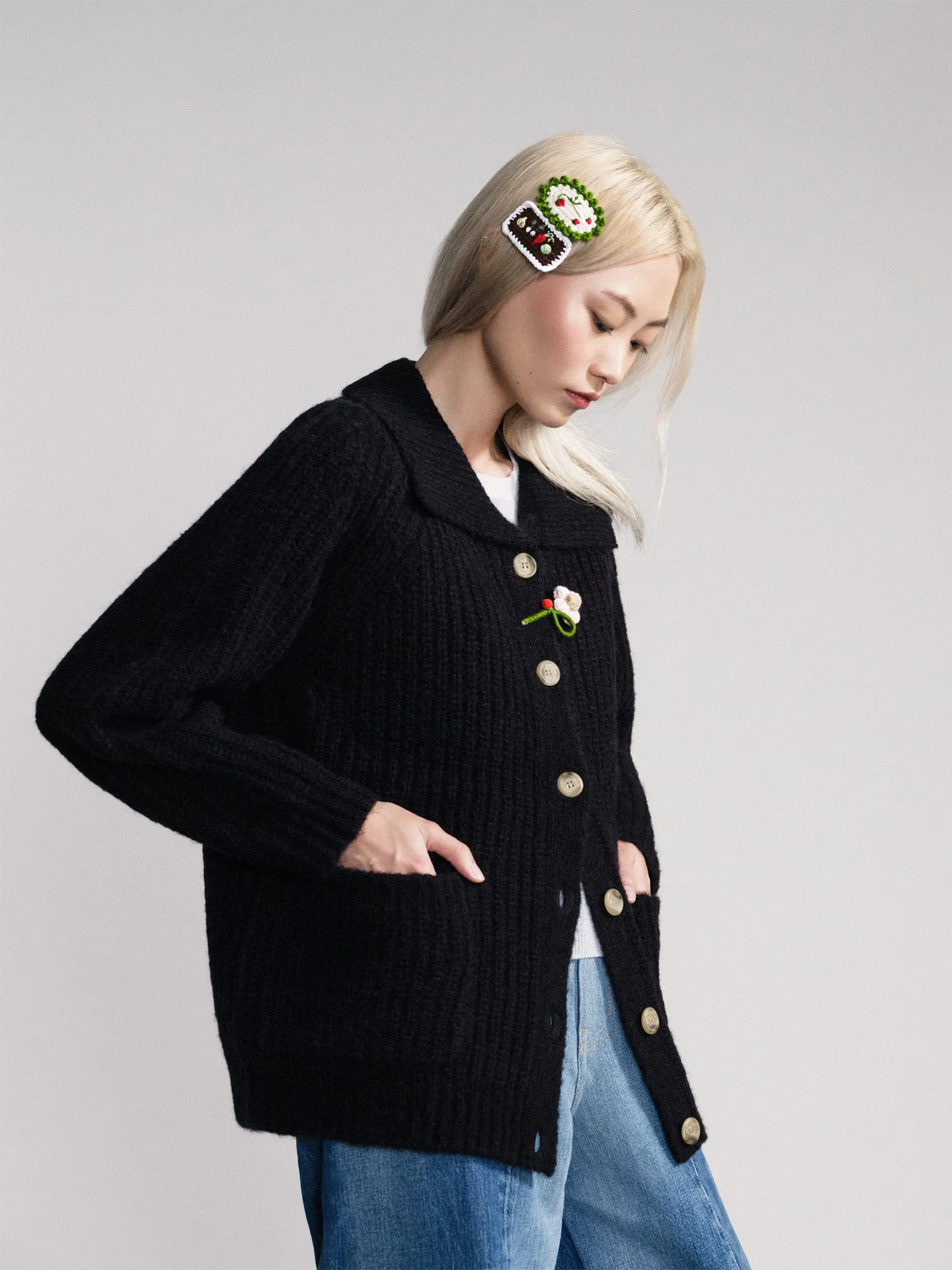 Strawberry Fields Crochet Hair Clips sold by Hansel From Basel product image thumbnail 3