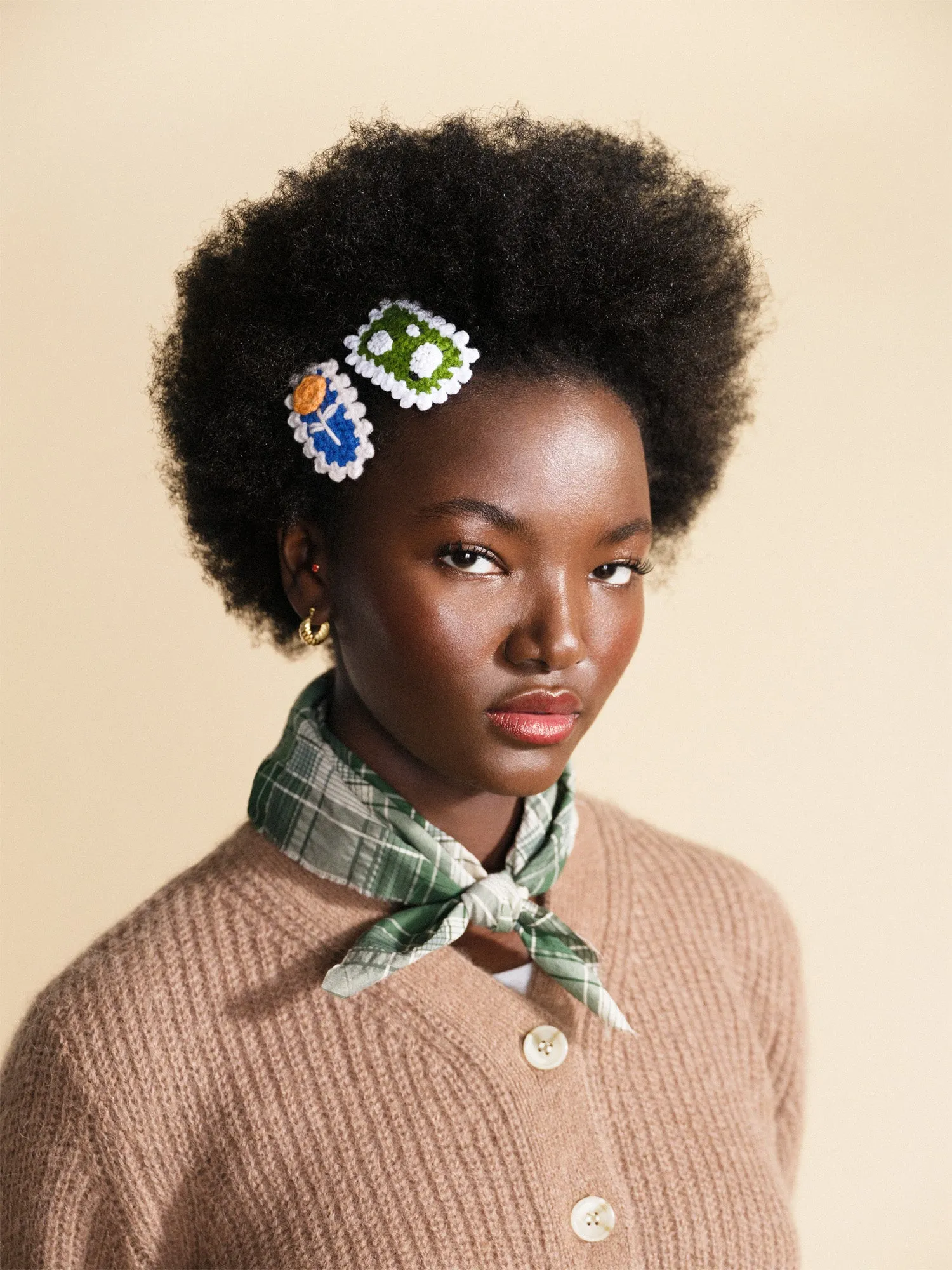 Sheepish Pastures Crochet Hair Clips sold by Hansel From Basel product image thumbnail 2