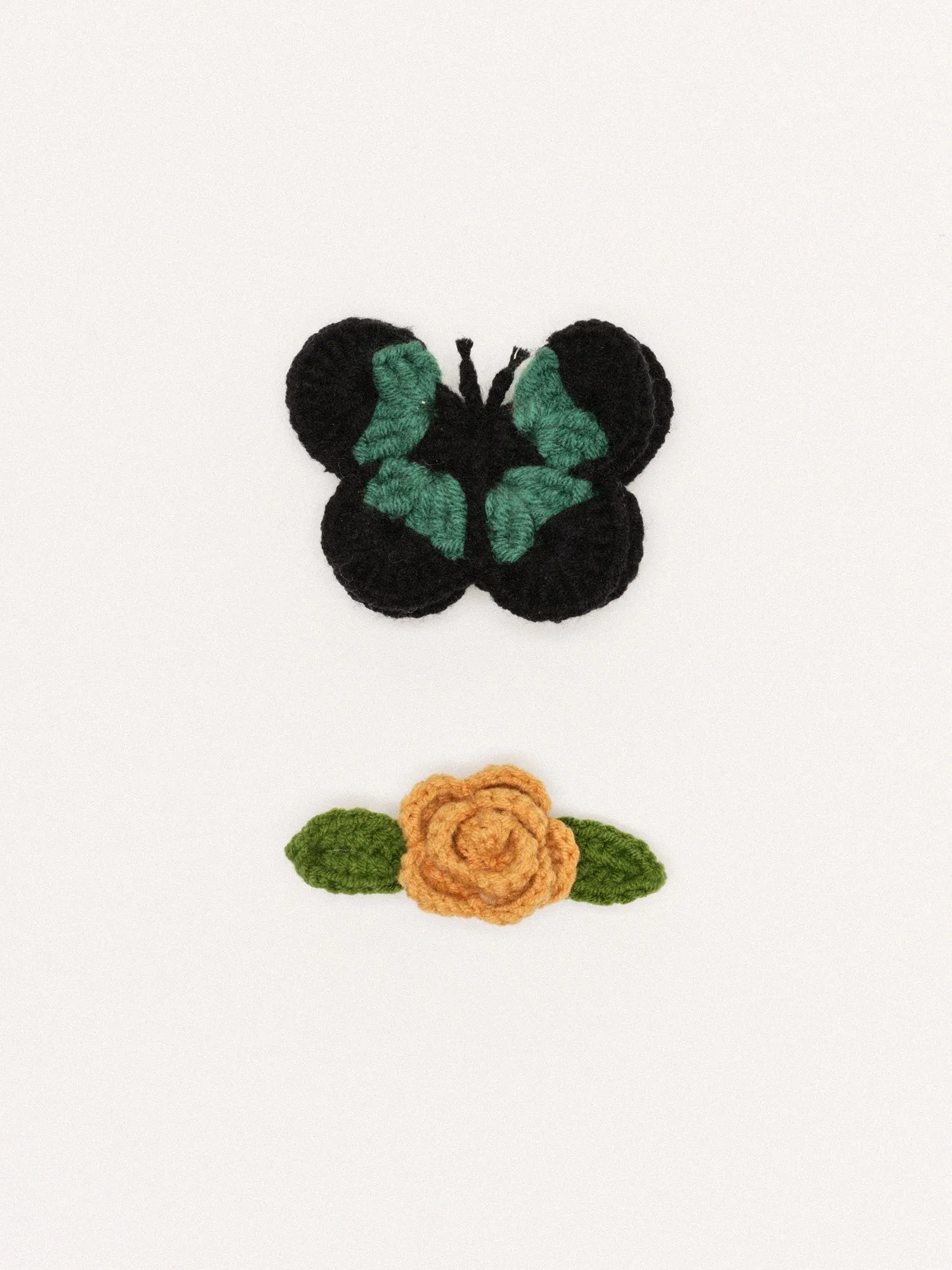Butterfly Garden Crochet Hair Clips sold by Hansel From Basel