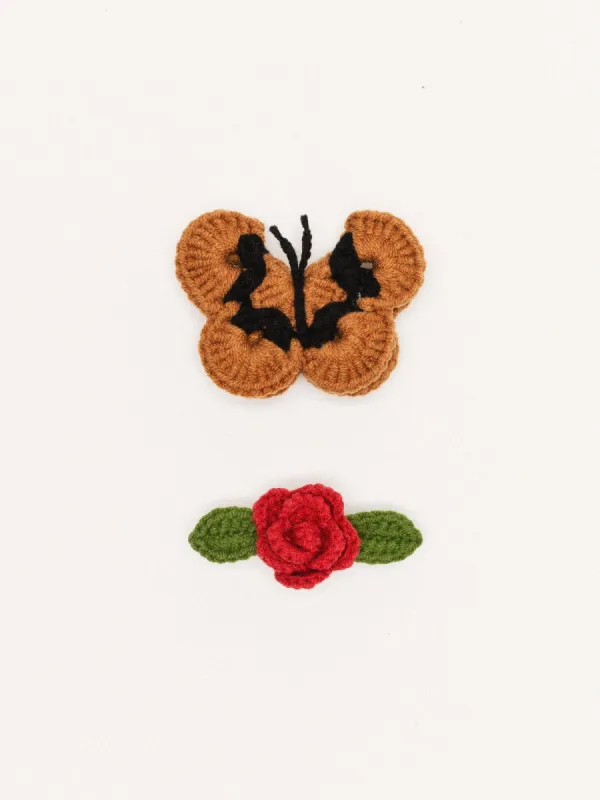 Butterfly Garden Crochet Hair Clips sold by Hansel From Basel