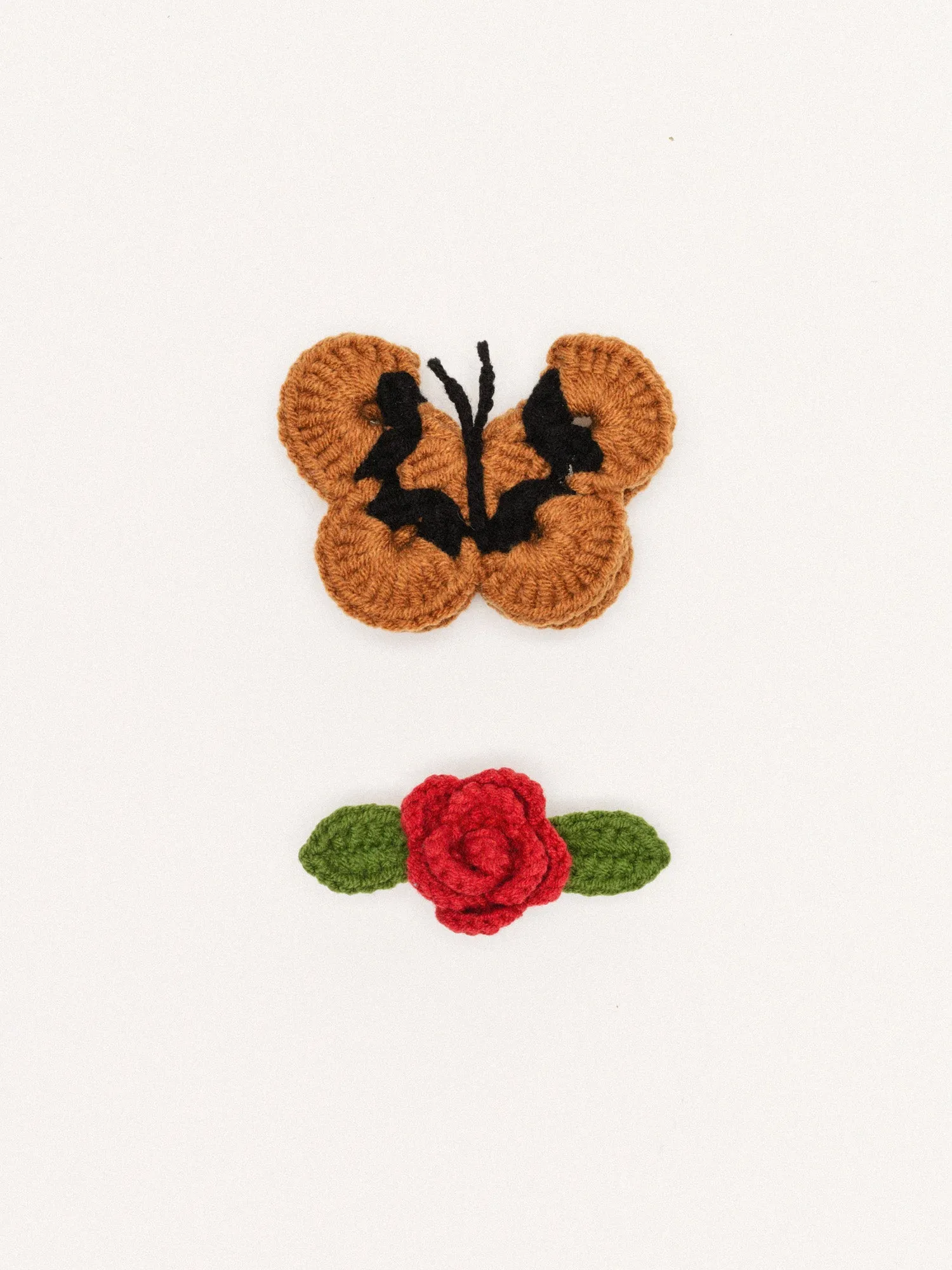 Butterfly Garden Crochet Hair Clips sold by Hansel From Basel