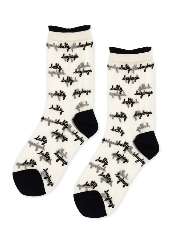 Salty Sayings Sheer Crew sold by Hansel From Basel