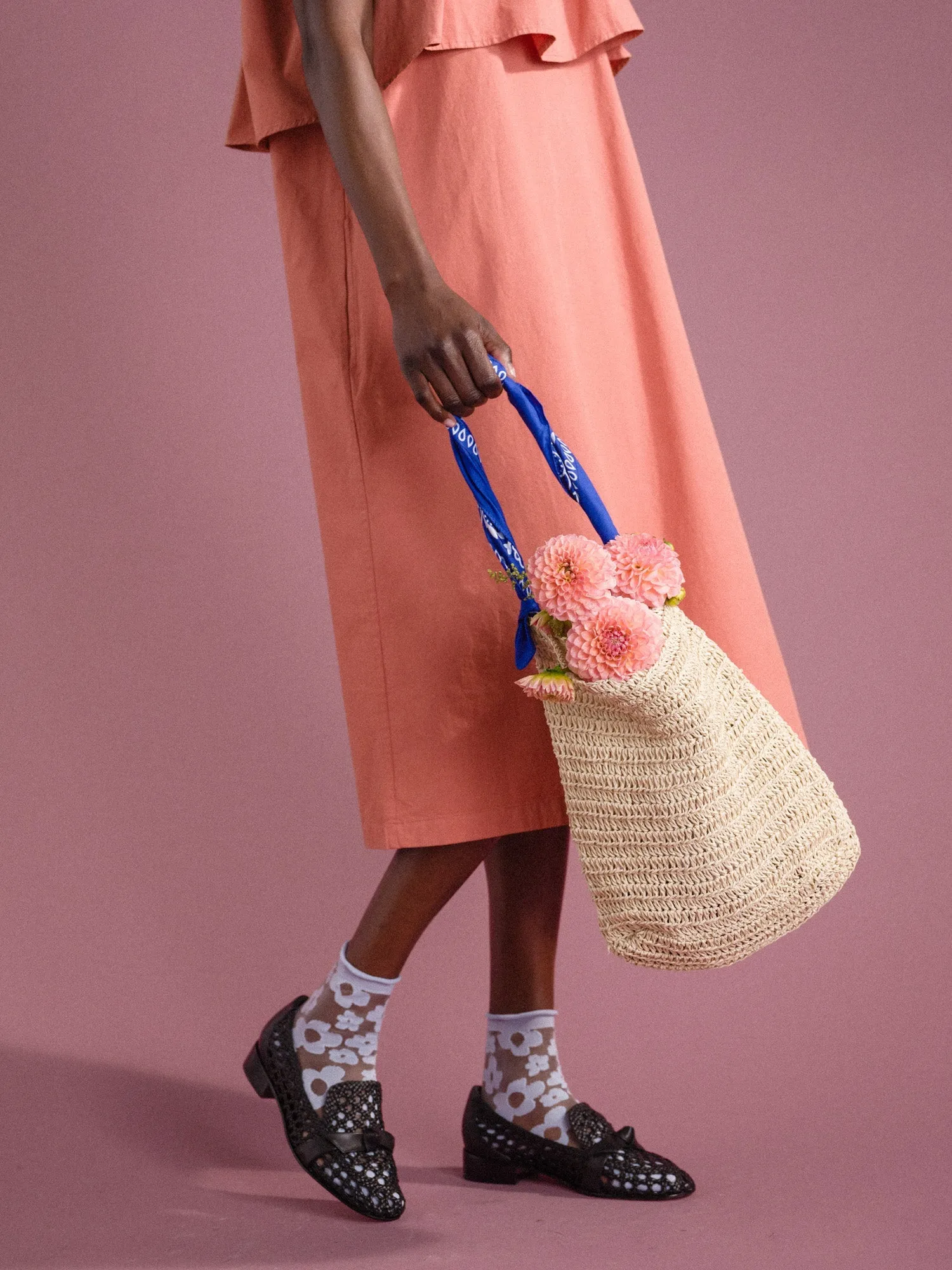 Bandana Handle Crochet Bag sold by Hansel From Basel