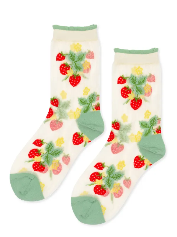 Wild Strawberry Sheer Crew sold by Hansel From Basel