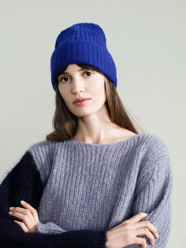 Cashmere Ribbed Beanie sold by Hansel From Basel
