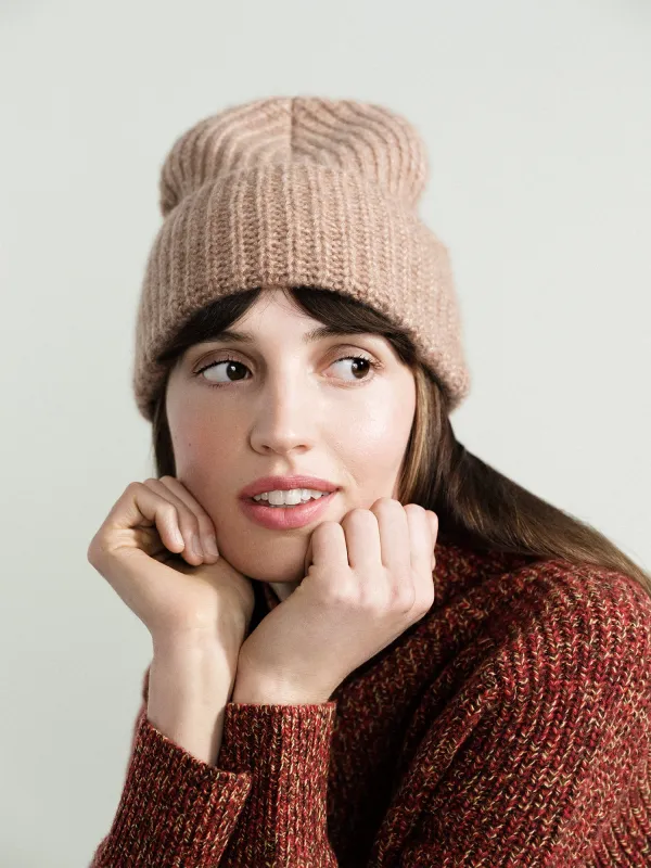 Cashmere Ribbed Beanie sold by Hansel From Basel