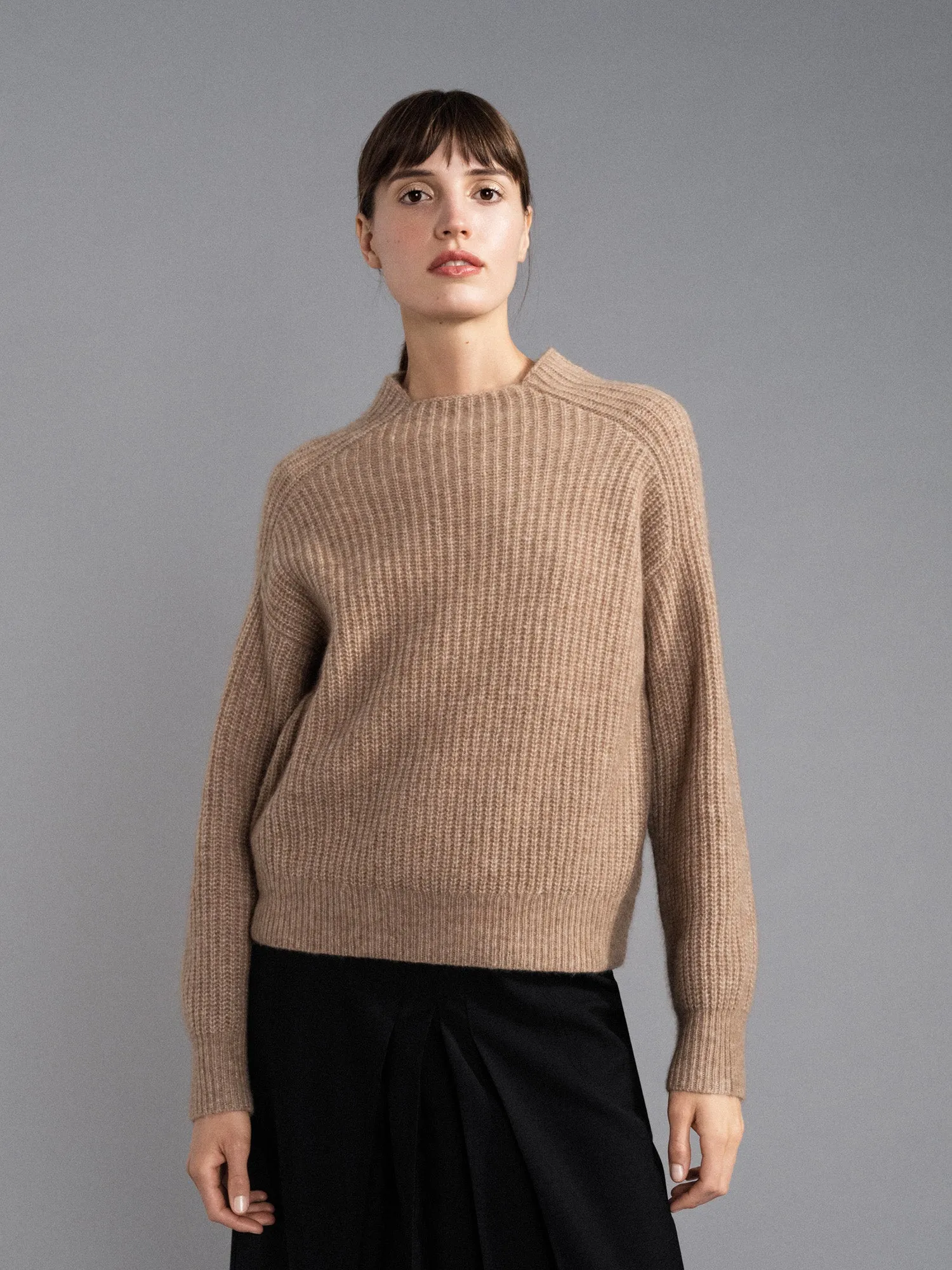 Cashmere Rodger Mock Pullover sold by Hansel From Basel