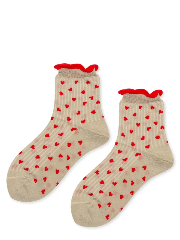 Spiffy Hearts Short Crew made by Hansel From Basel