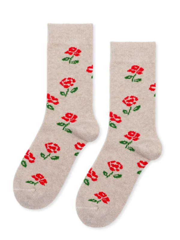 Sporatic Rose Cashmere Crew made by Hansel From Basel