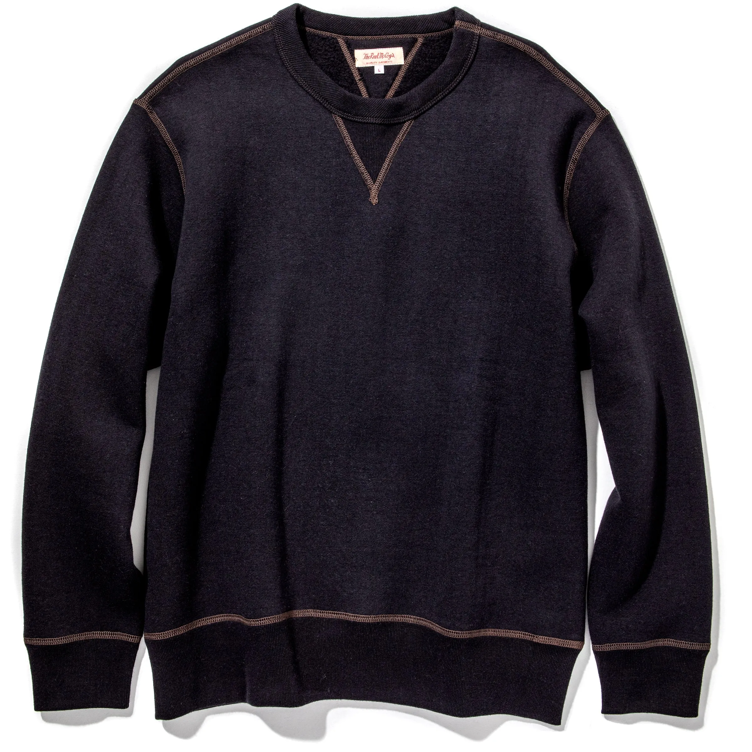 10 oz. LOOPWHEEL CREWNECK SWEATSHIRT sold by The Real McCoy's