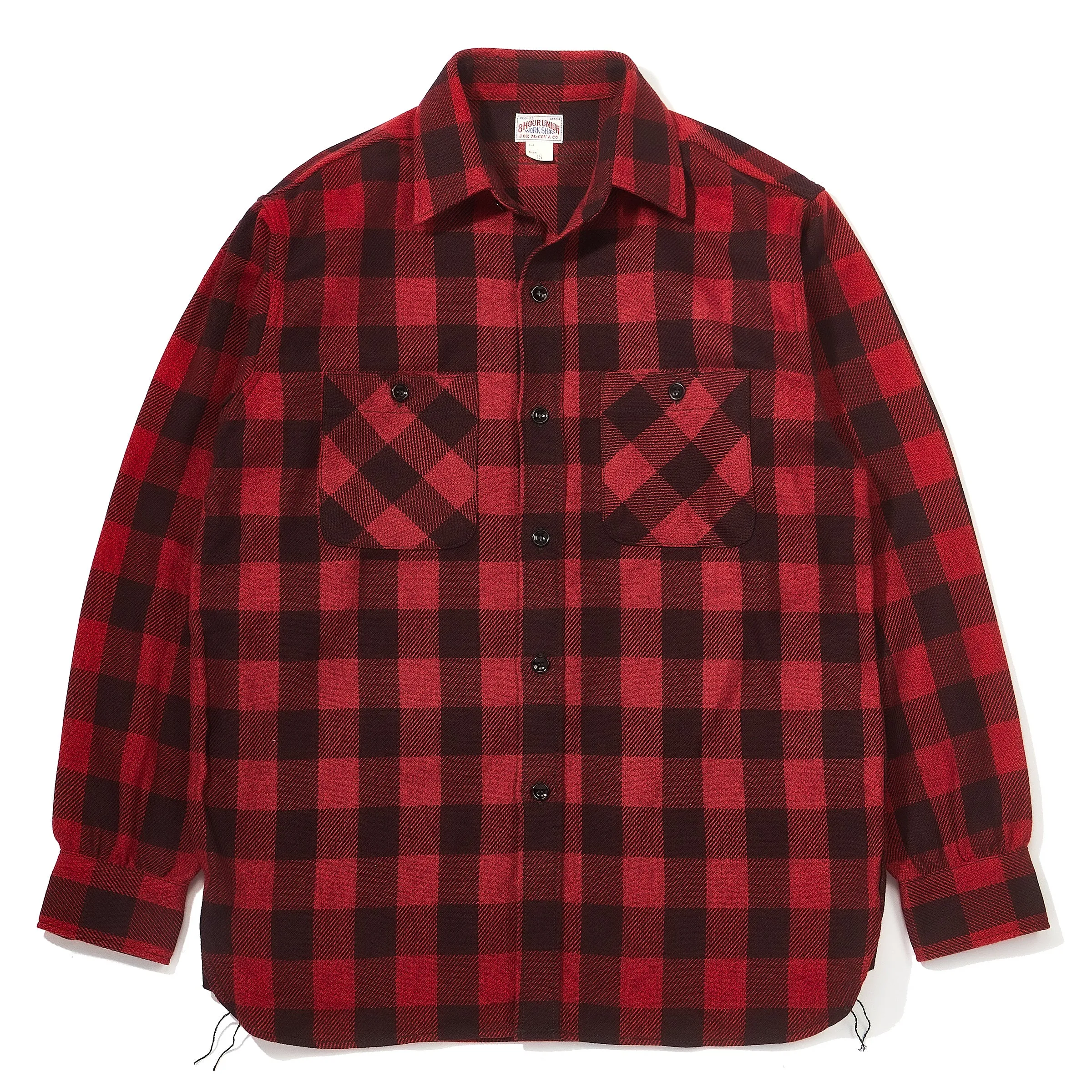 8HU TWISTED-YARN BUFFALO CHECK FLANNEL SHIRT sold by The Real McCoy's