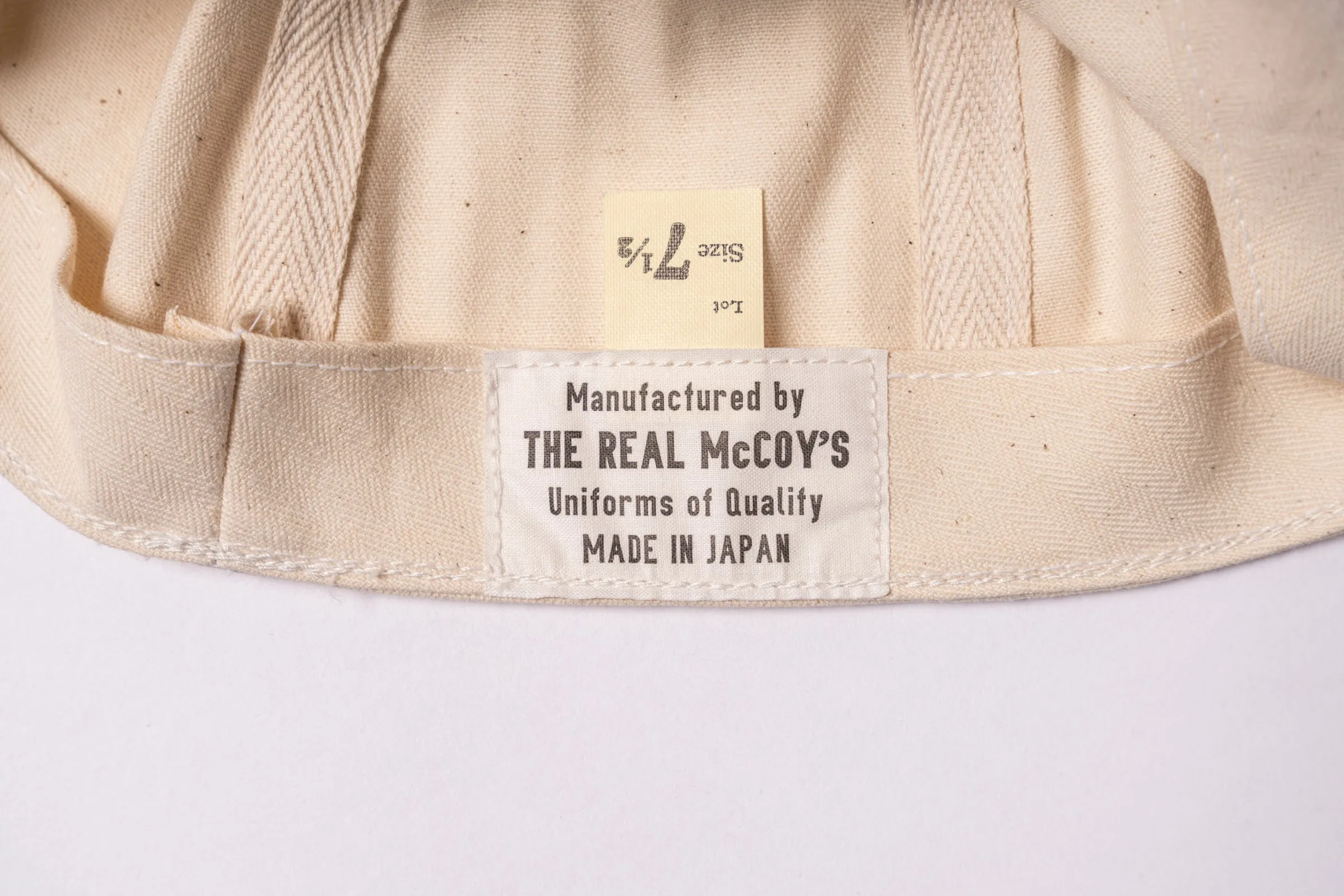 A-3 CAP / WHITE HBT sold by The Real McCoy's product image thumbnail 3