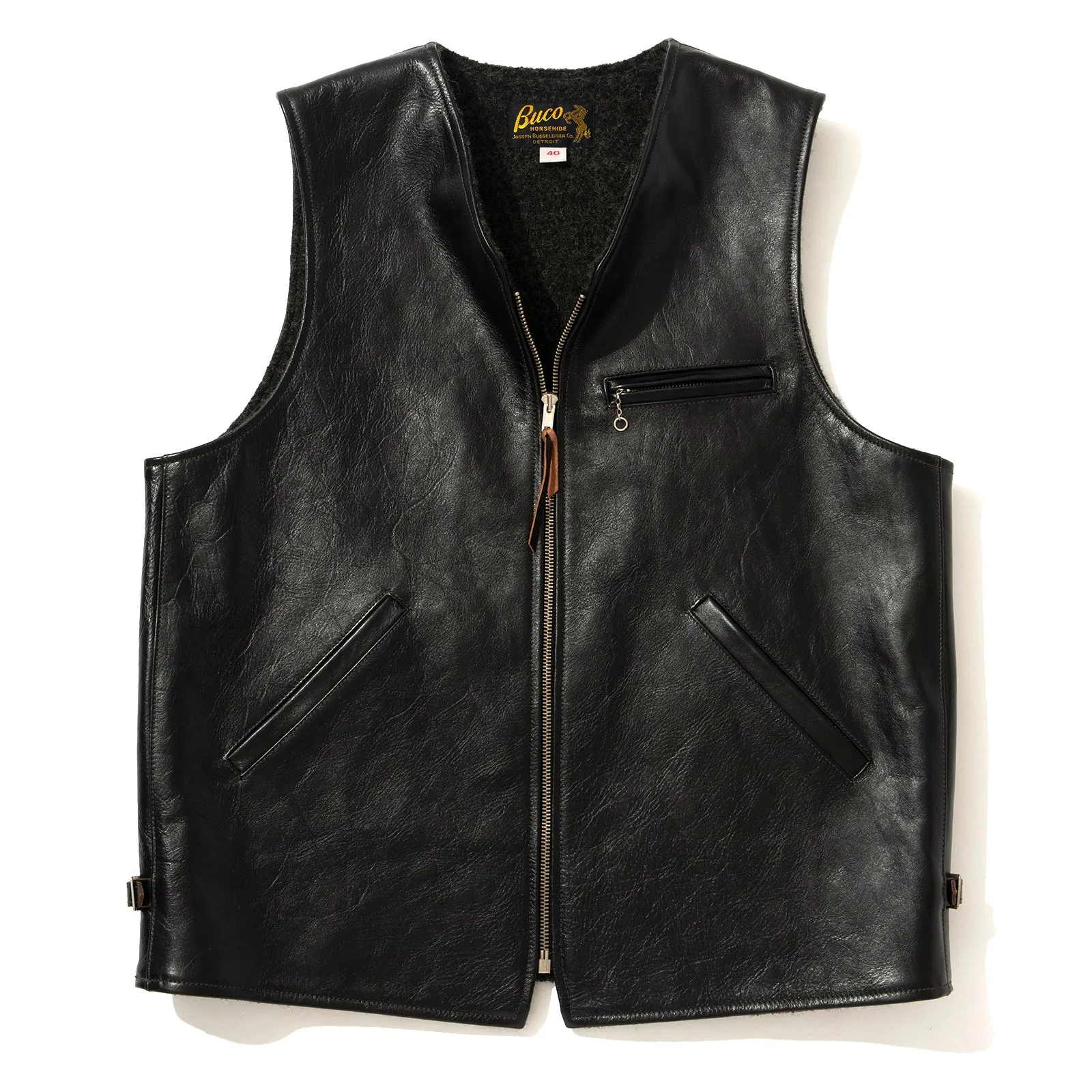 BUCO LEATHER ALPACA VEST sold by The Real McCoy's